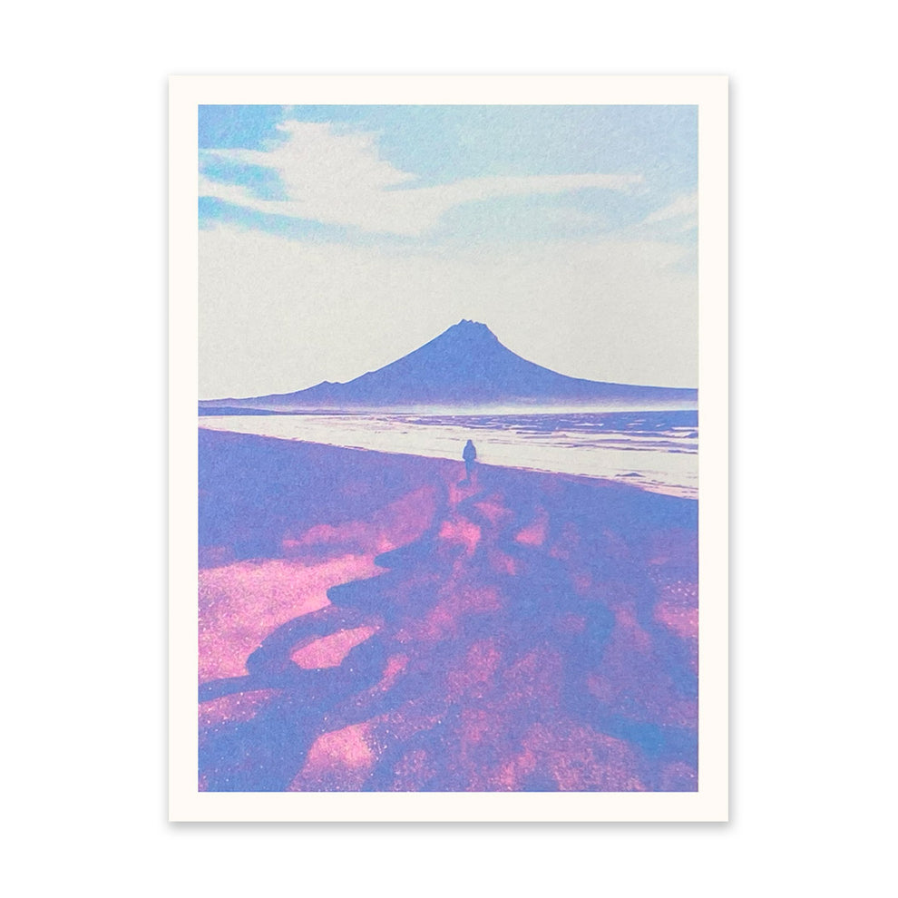 Purple Landscape Risograph Art Print