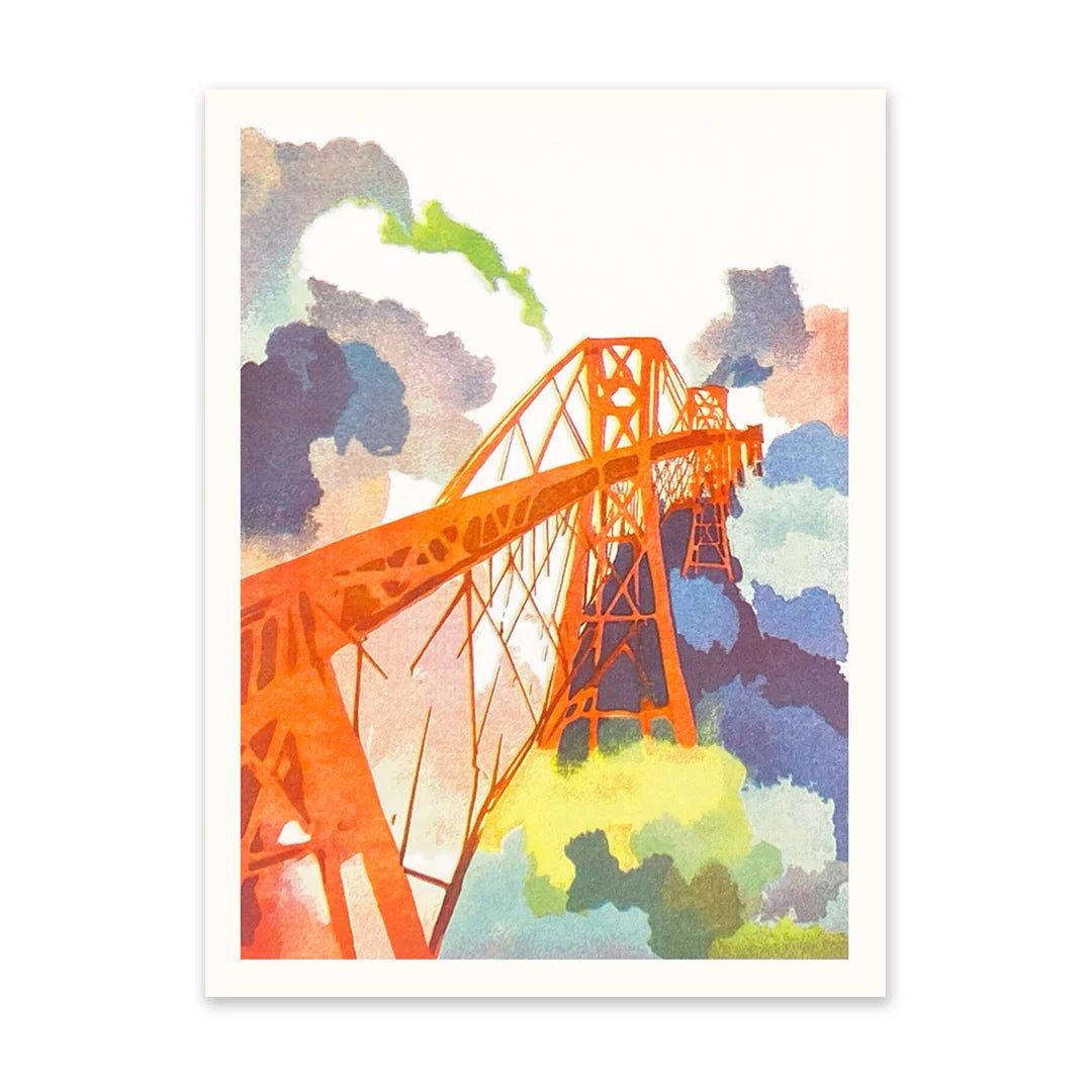 Forth Bridge Risograph Art Print