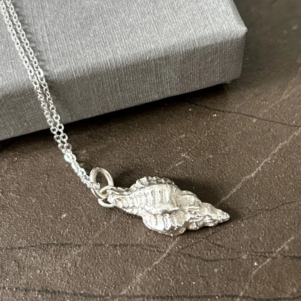 Silver Whelk Shell Necklace