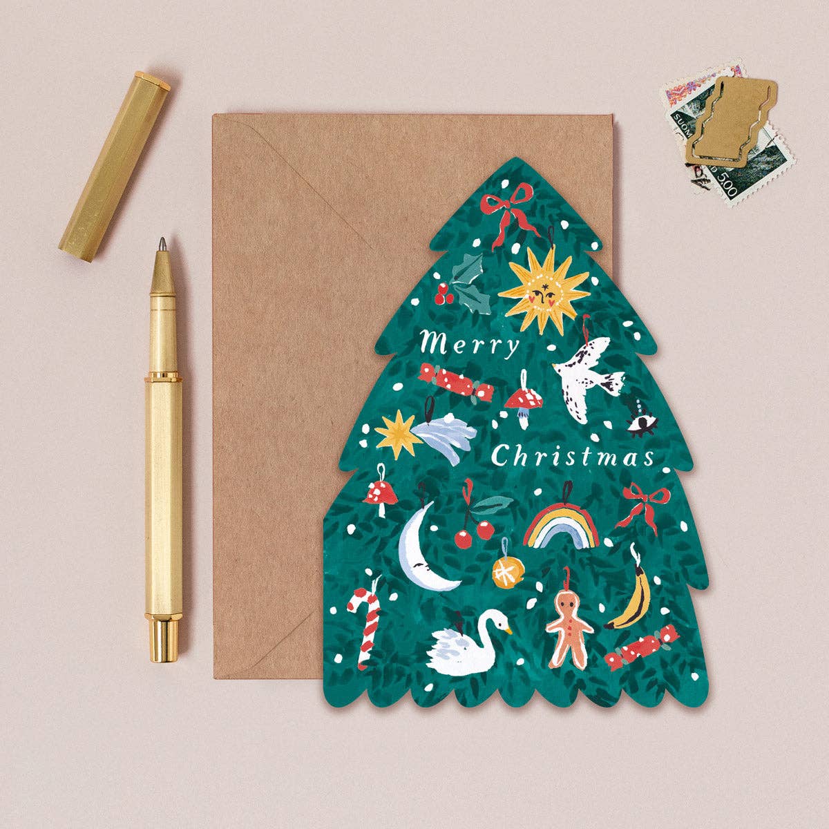 Tree Shape Christmas Card