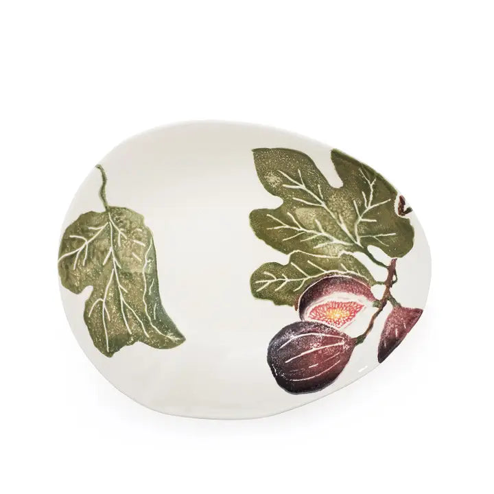 Earthenware Fig Oval Serving Bowl