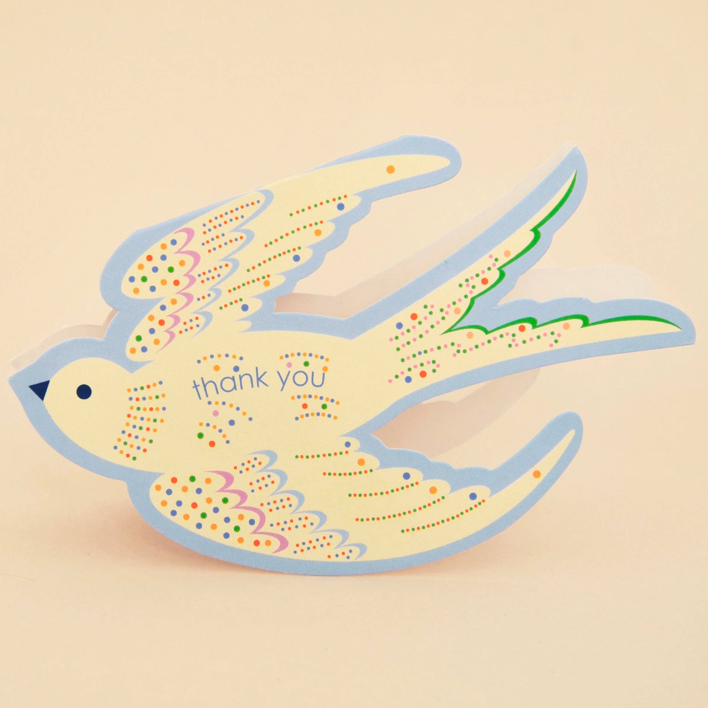 Thank You Die Cut Rocking Bird Keepsake Card