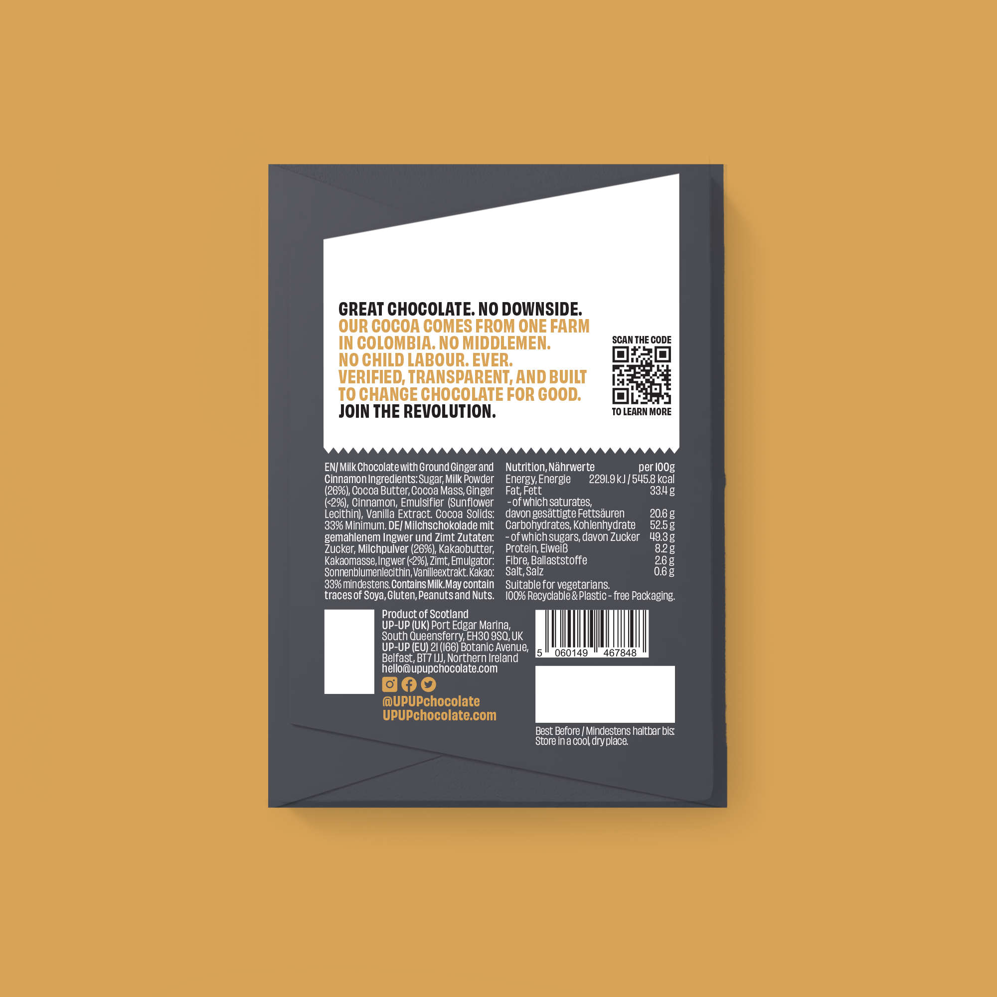 Gingerbread Milk Chocolate Bar 60g