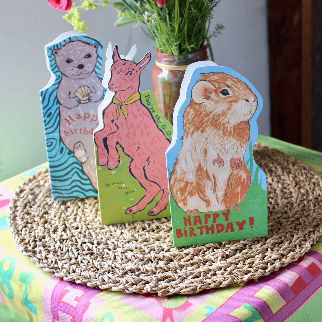 Guinea Pig Shaped Greetings Card