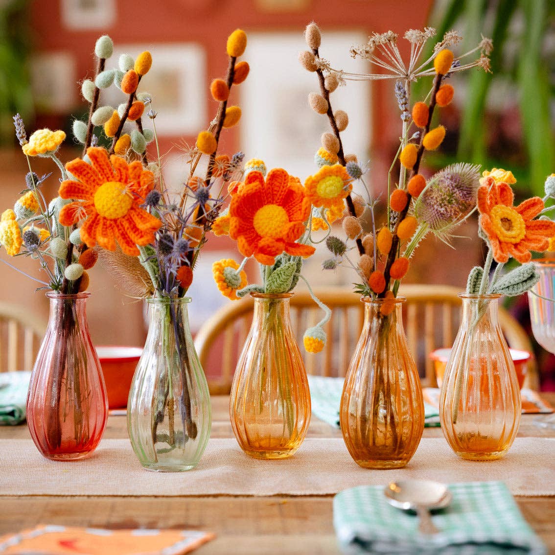 Autumn Hues Crochet Stems