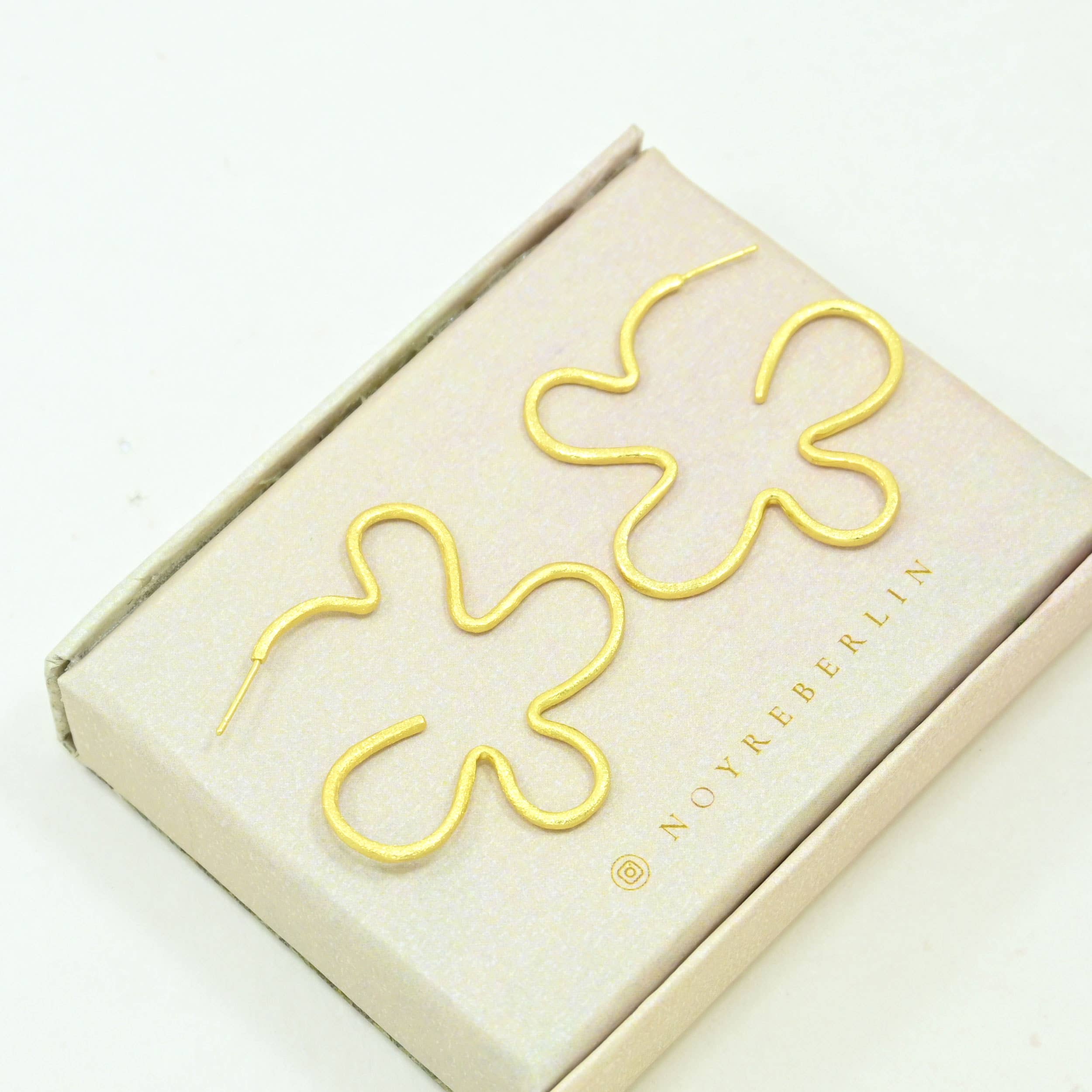 Doria Boho Chic Hoop Earring Gold Plated