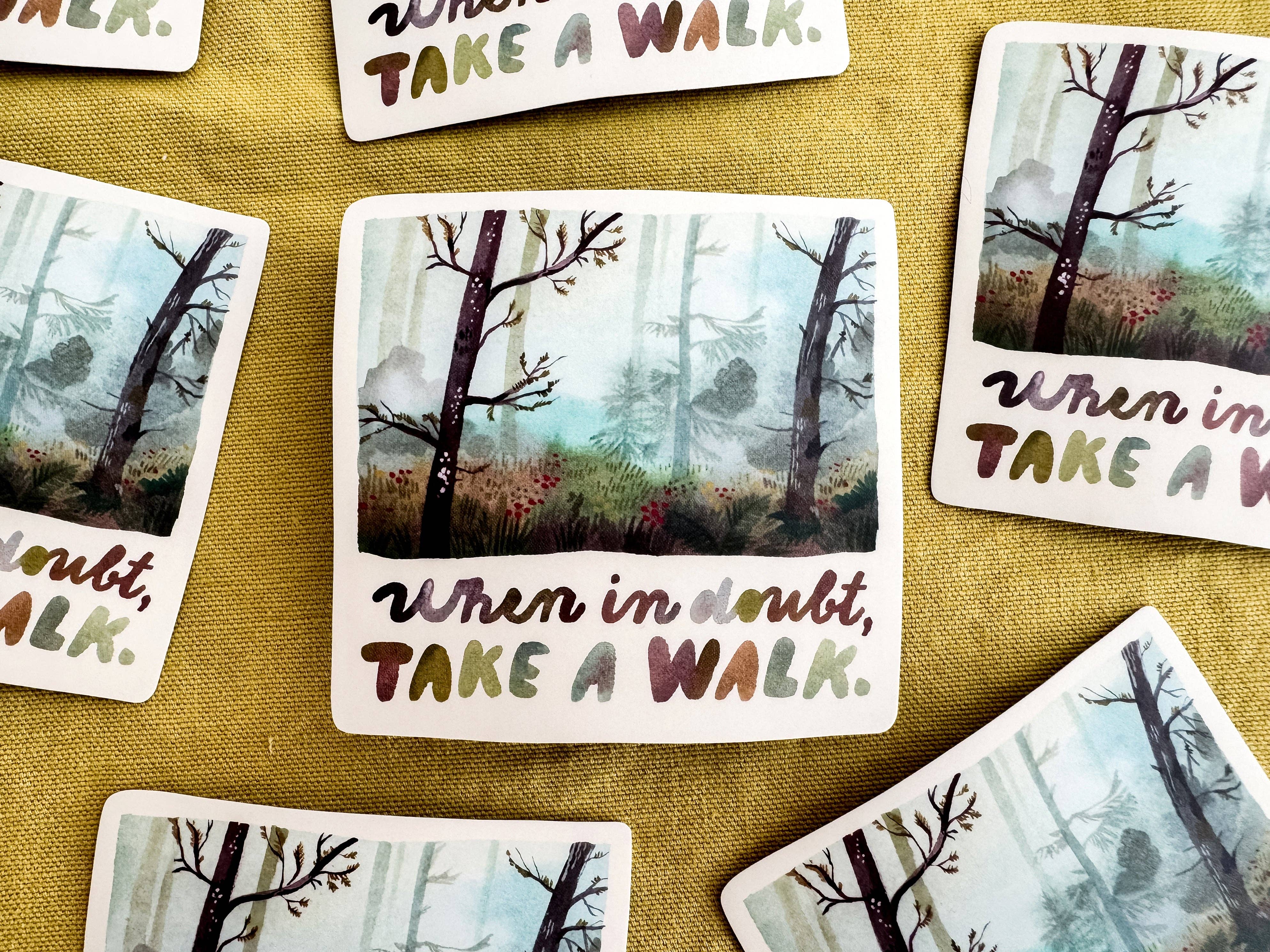 Take A Walk Vinyl Sticker