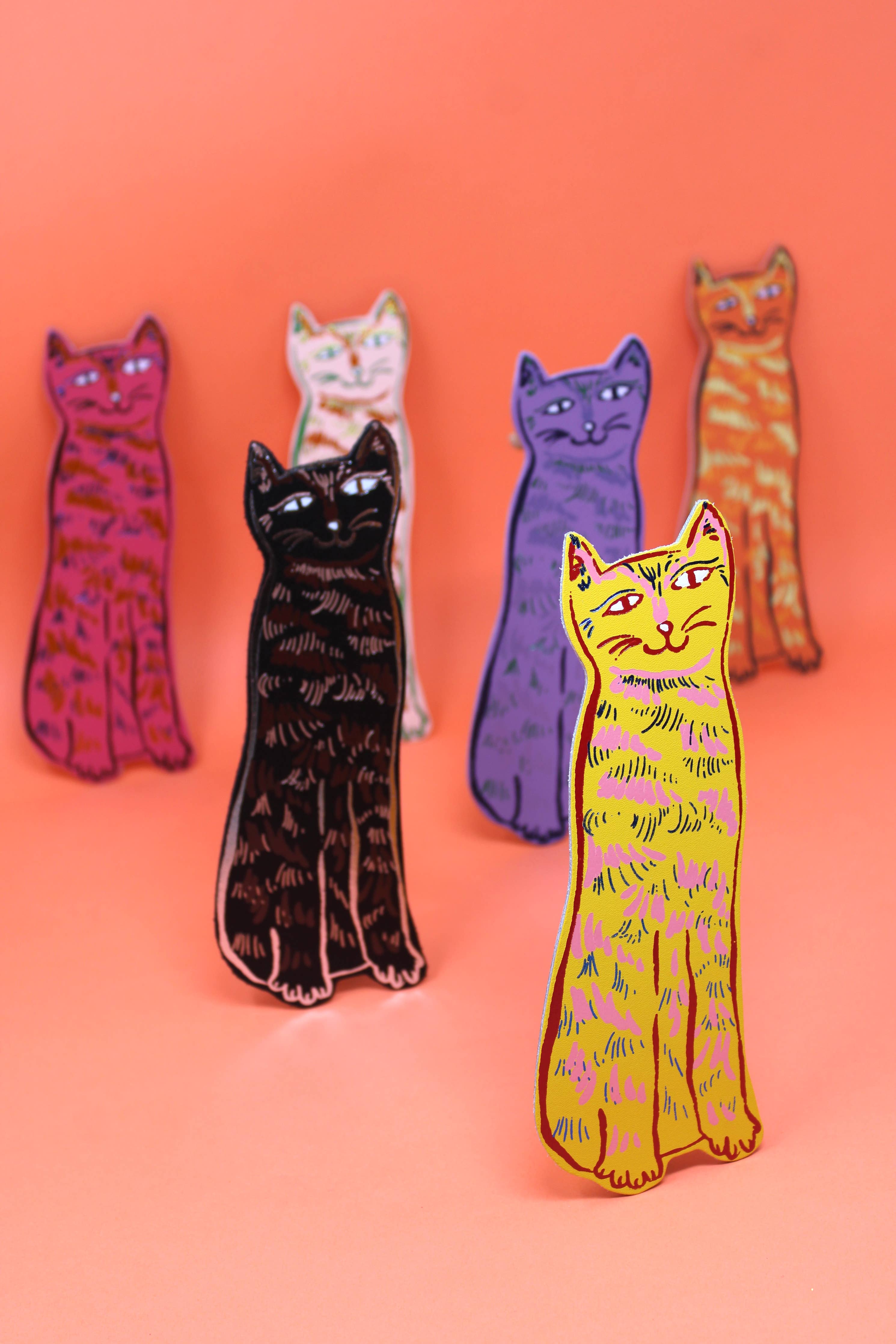 Cat Tails Bookmark - Orange