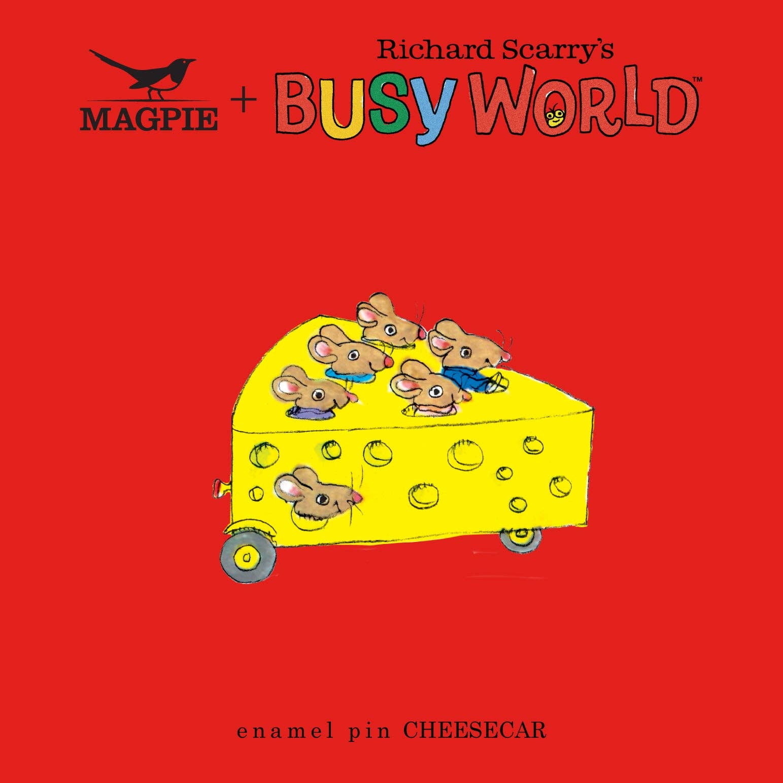 Richard Scarry Cheesecar Pin Badge