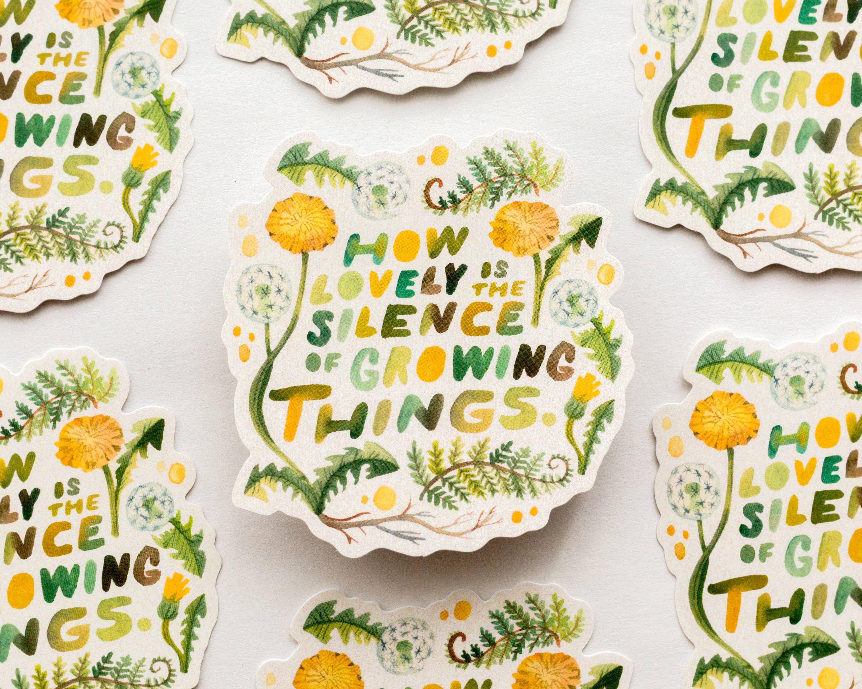 The Silence Of Growing Things Vinyl Sticker