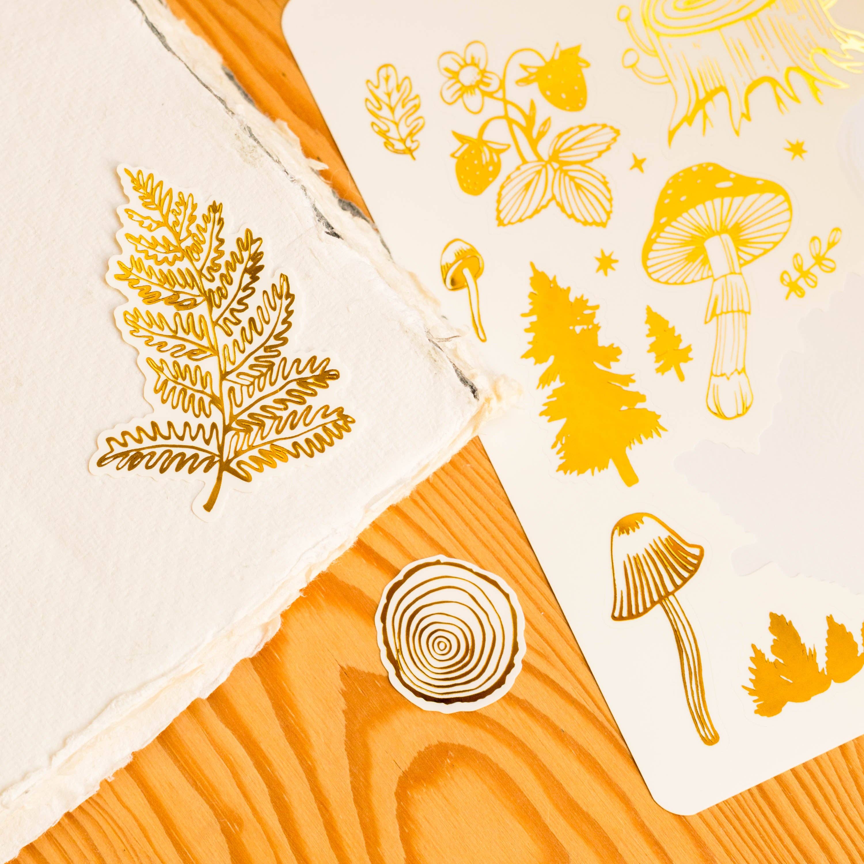 Golden Forest Foil Sticker Sheet