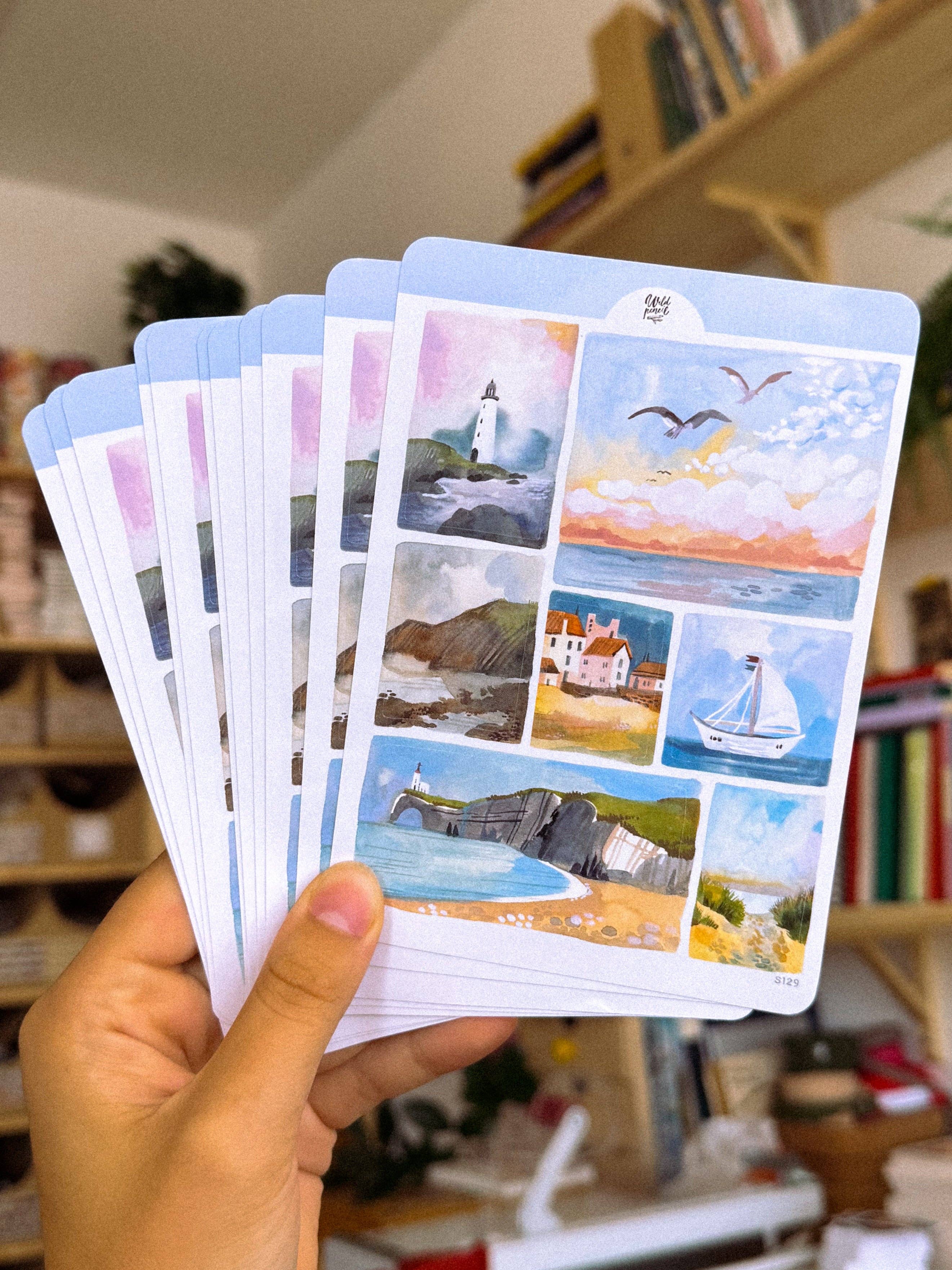 Coastal Landscapes Sticker Sheet