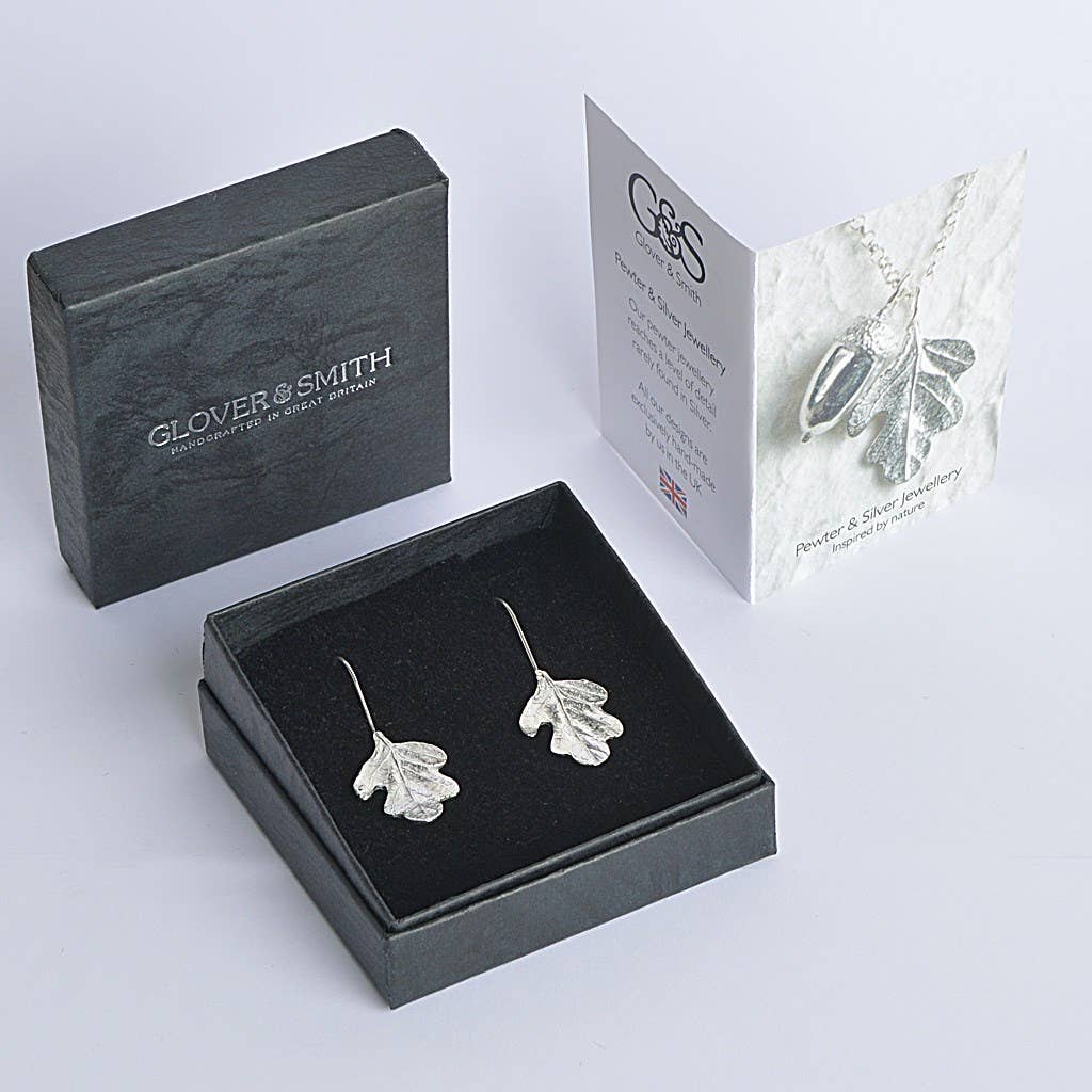 Oak Leaf Drop Earrings