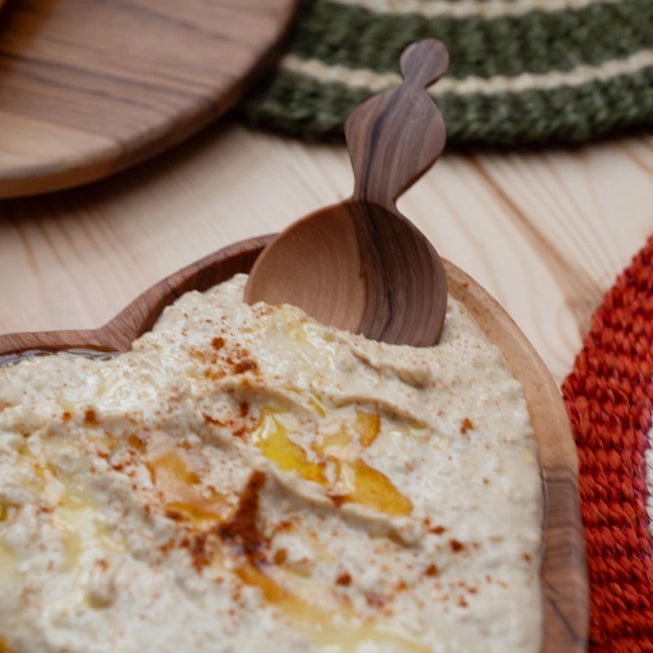 Small Olive Wood Spoon With Decorative Handle