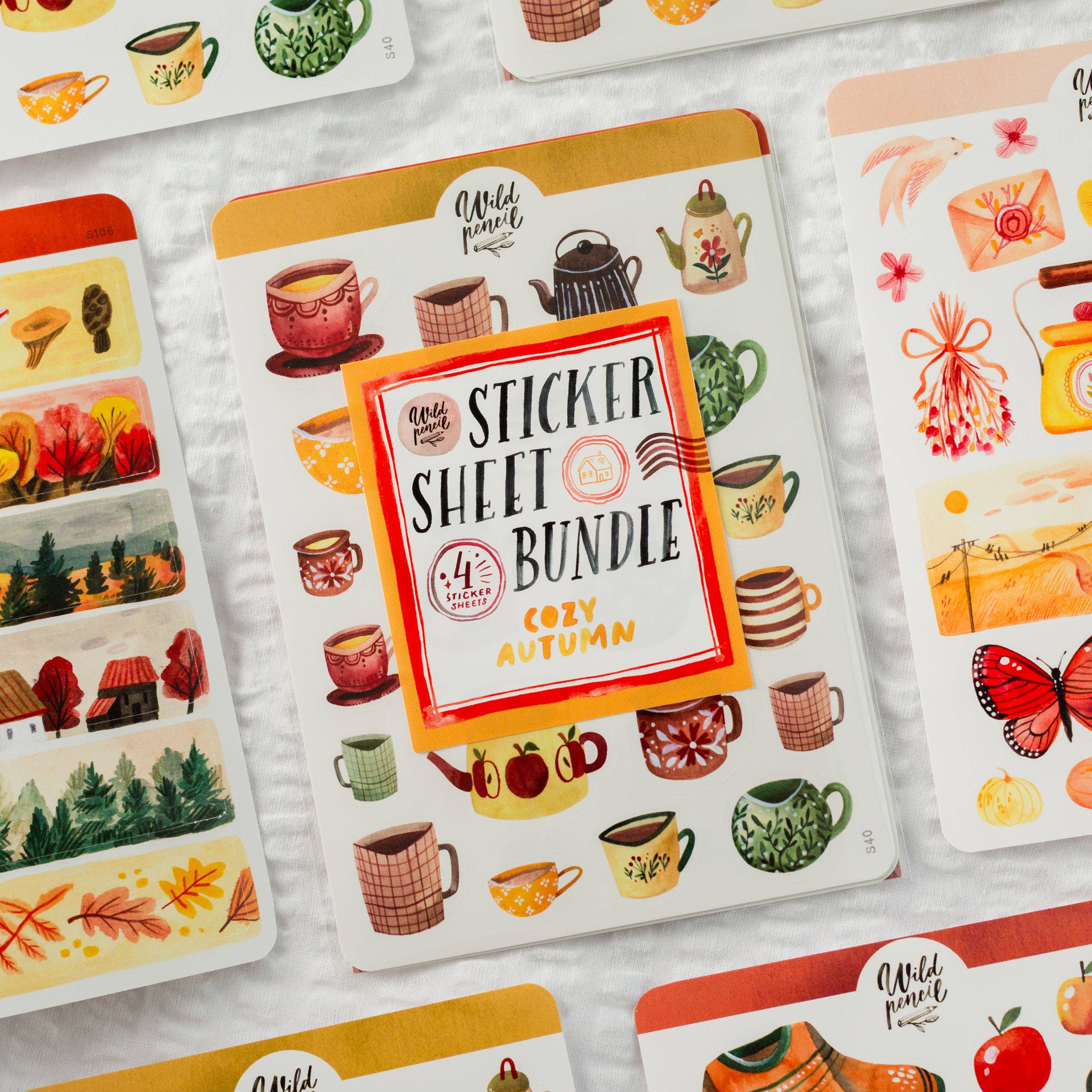 Cosy Autumn Sticker Sheet Bundle