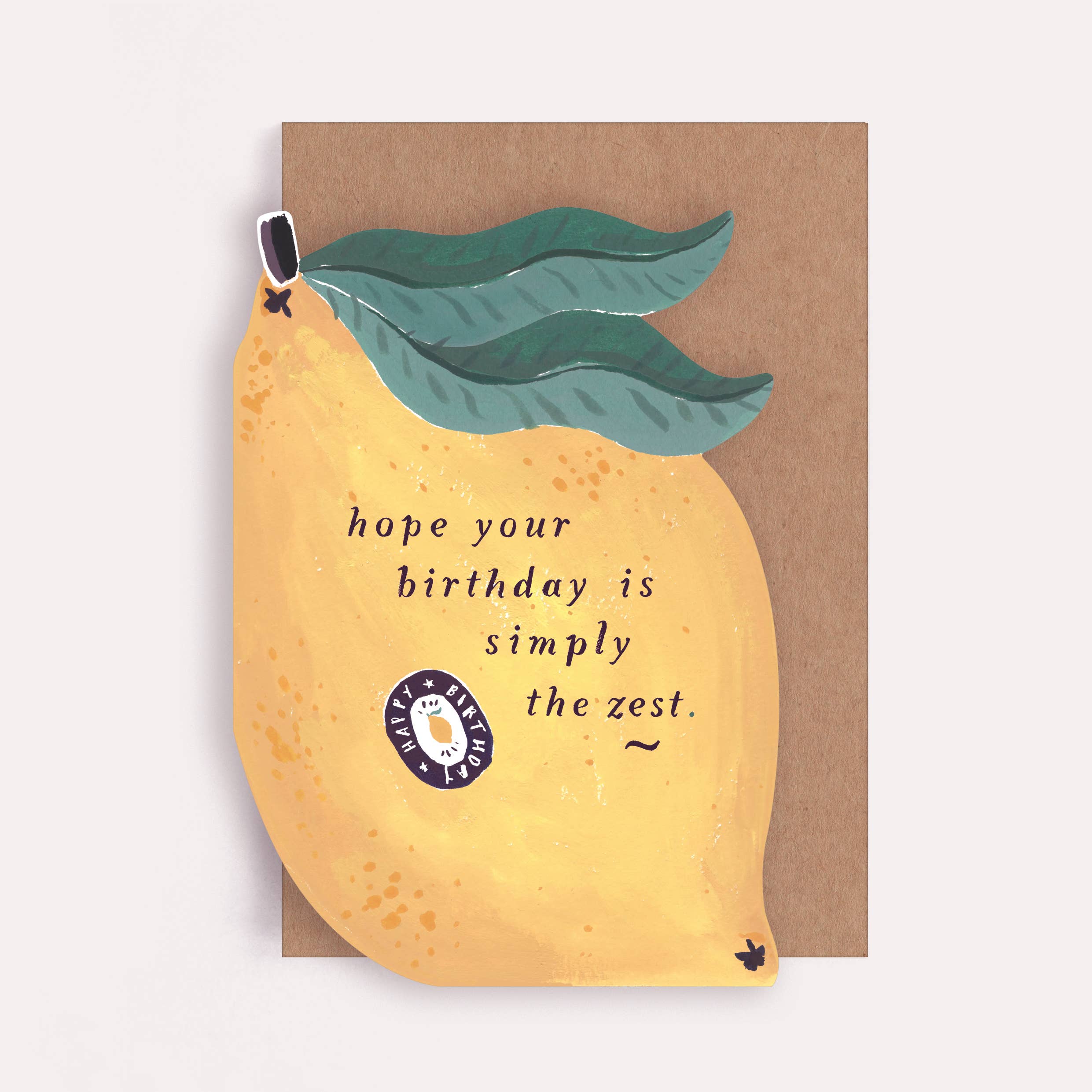 Lemon Zest Birthday Die-Cut Card