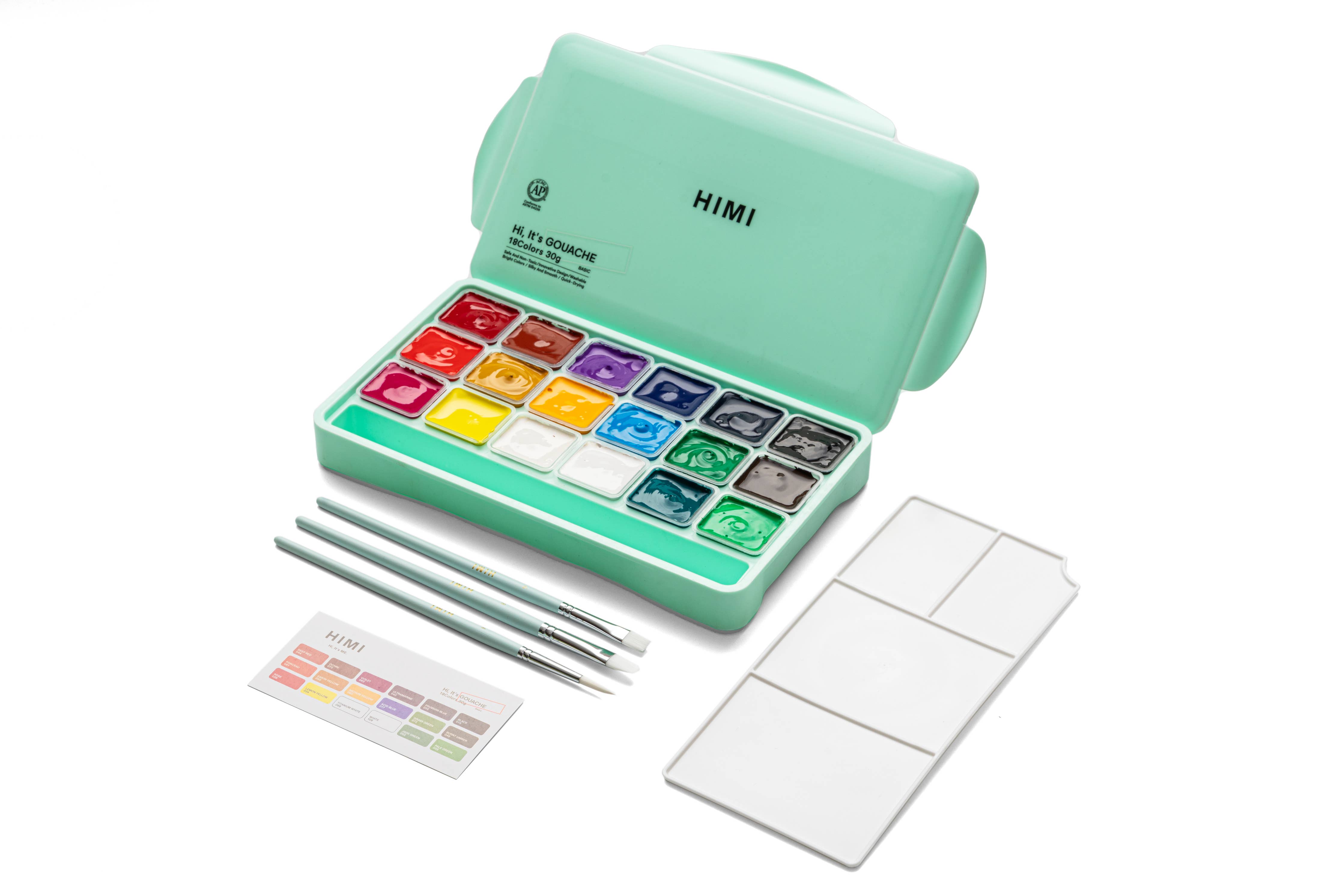 Jelly Cup Gouache Paint Set (18 Colours)