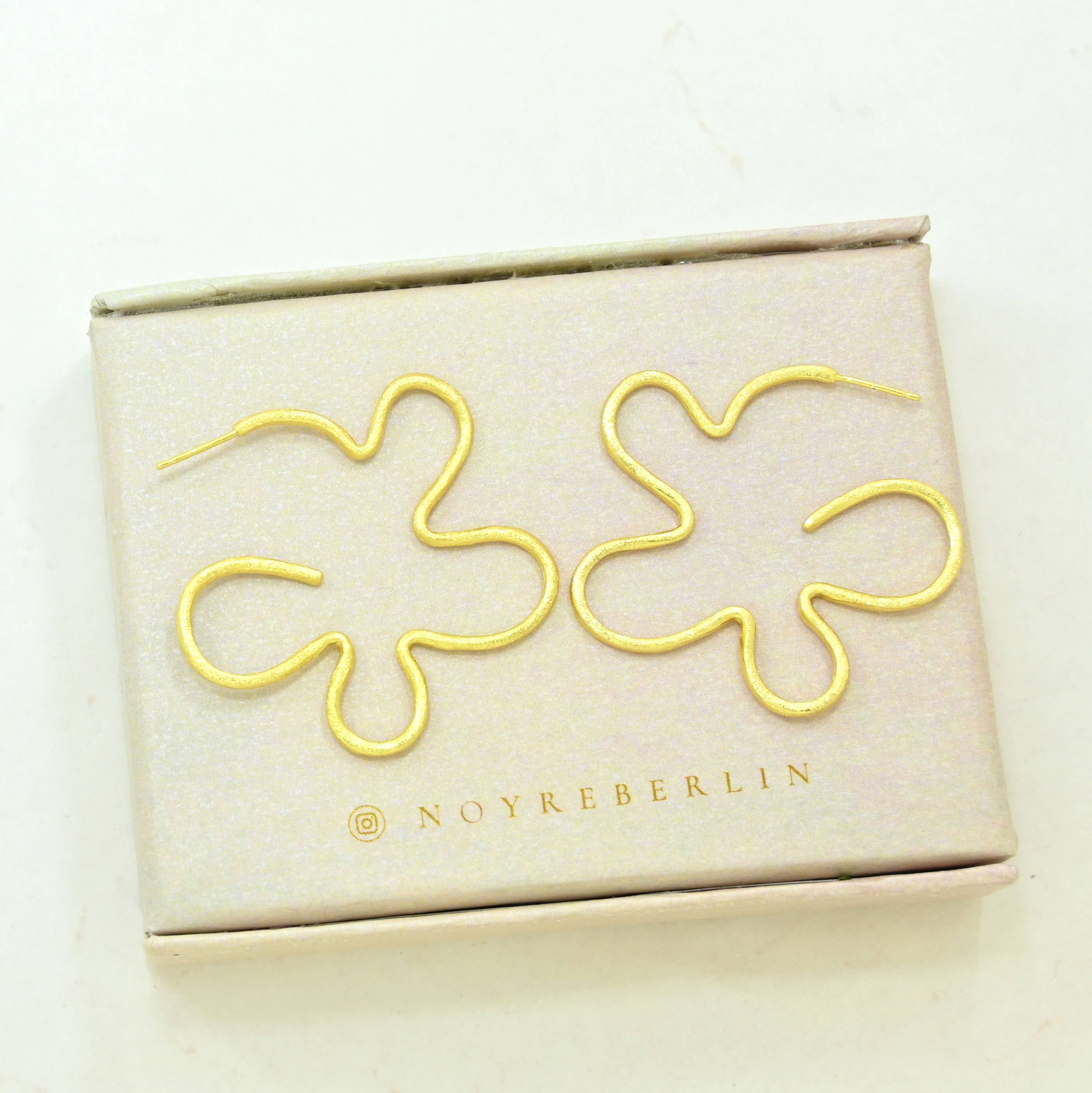 Doria Boho Chic Hoop Earring Gold Plated