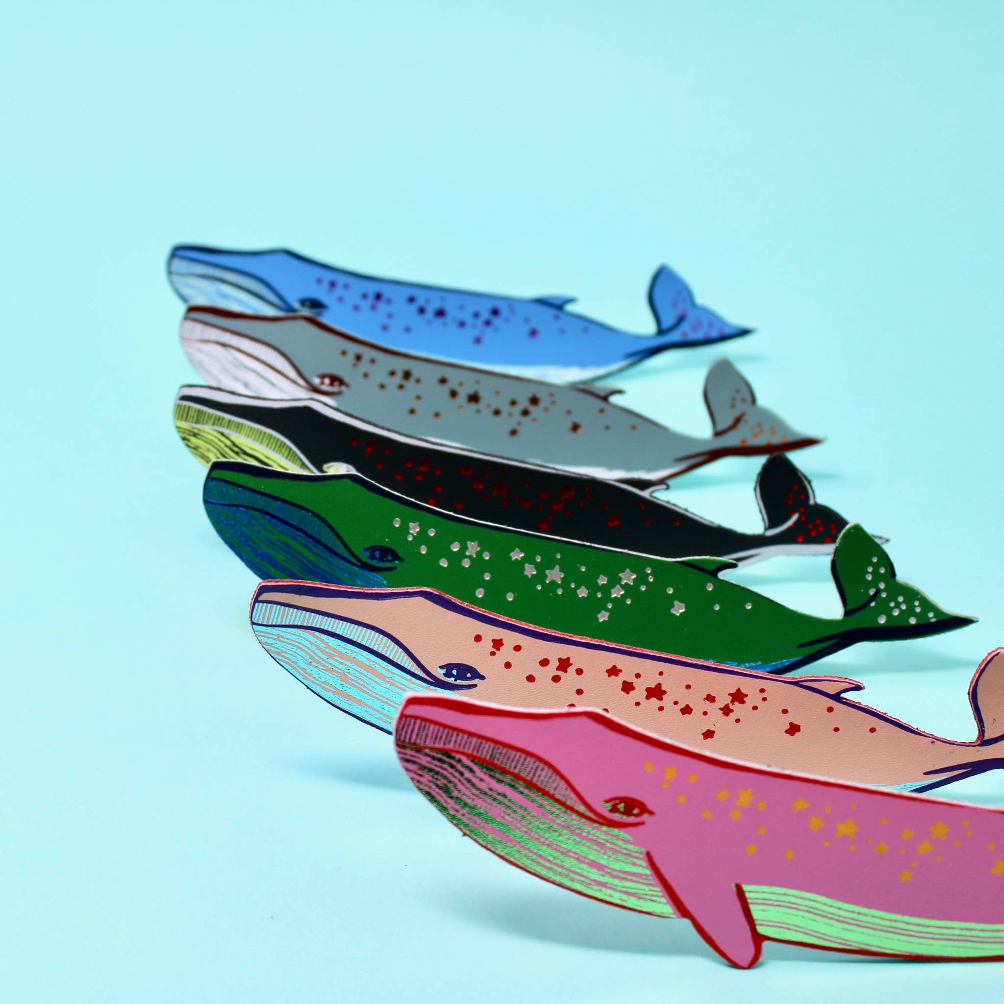 Whale 'Sail with Me' Bookmark - Cornflower