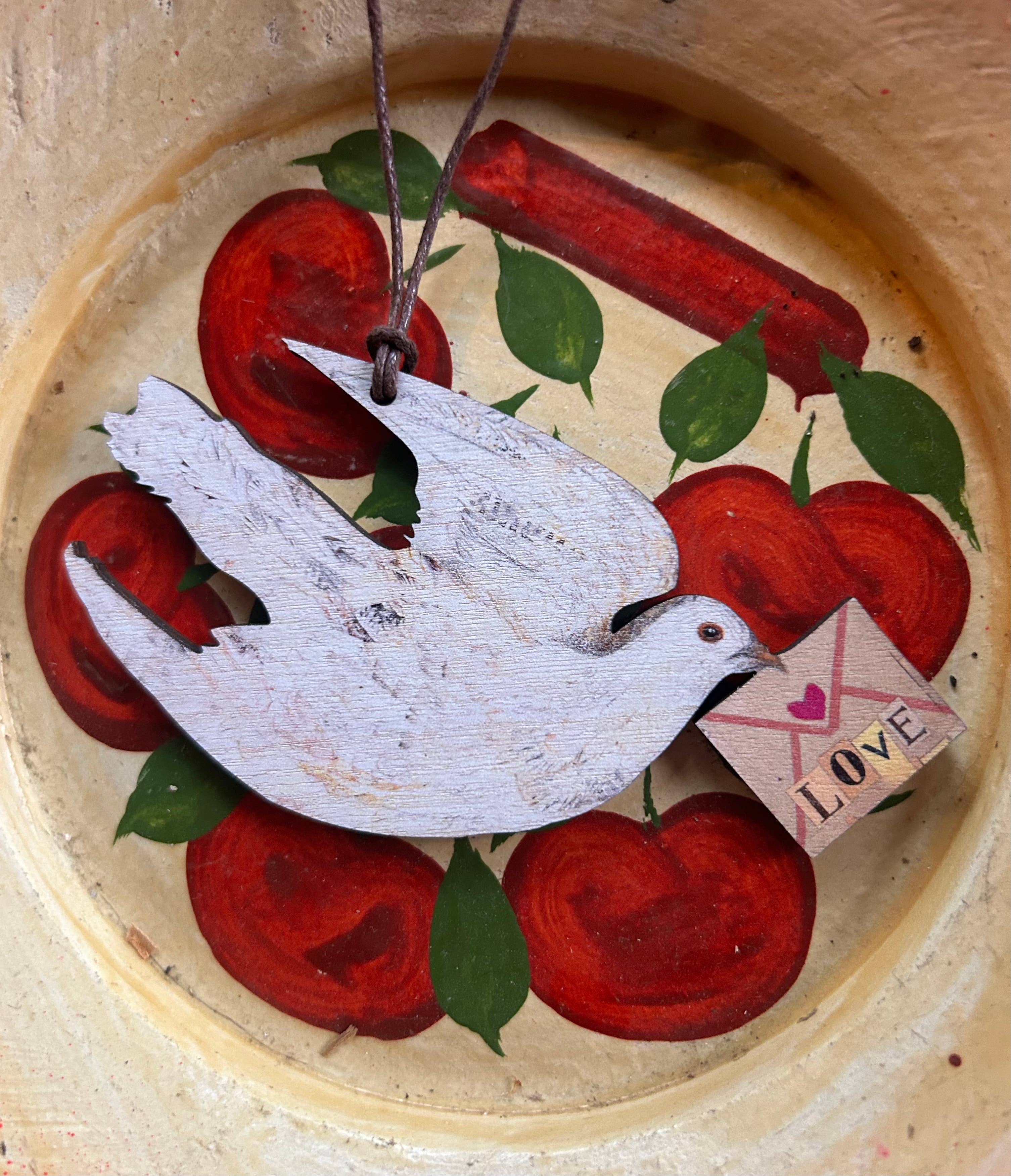 Love Dove Birch Plywood Decoration 