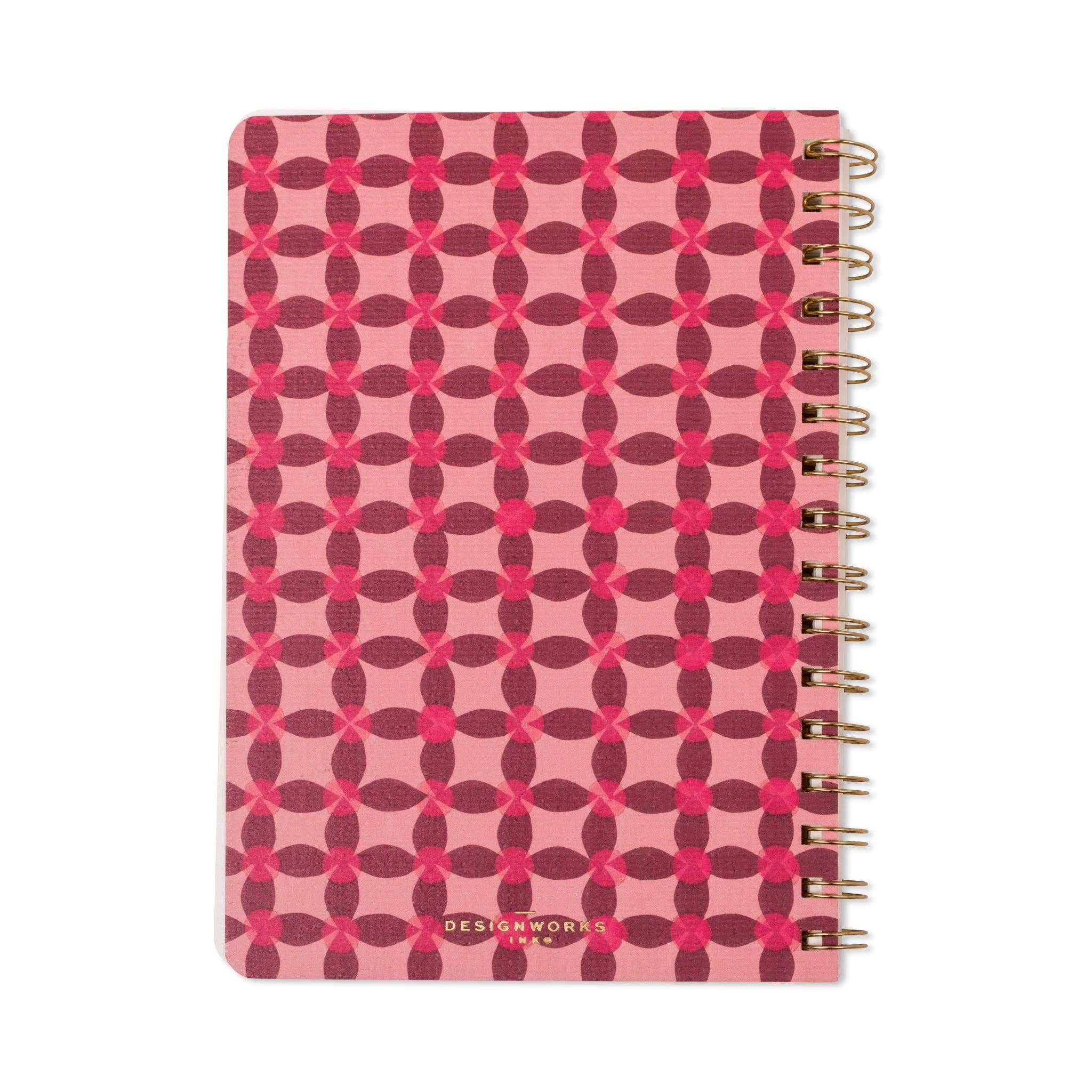 Tulip A5 Twin Wire Notebook - Pinwheel Pink