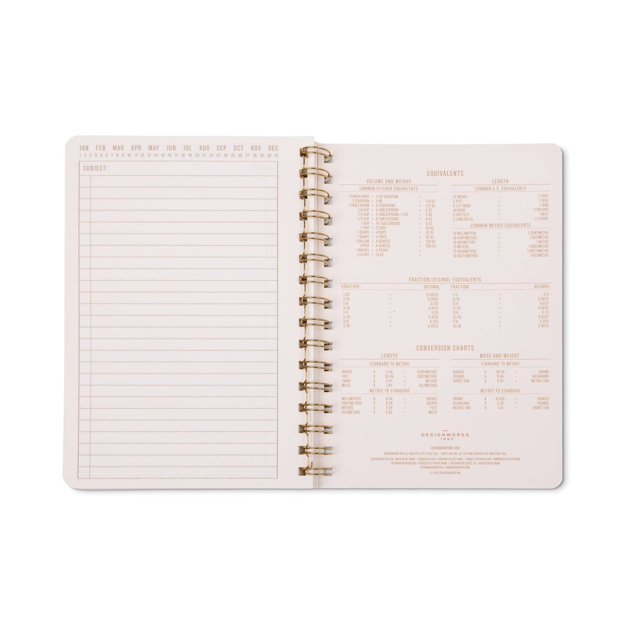 Tulip A5 Twin Wire Notebook - Pinwheel Pink