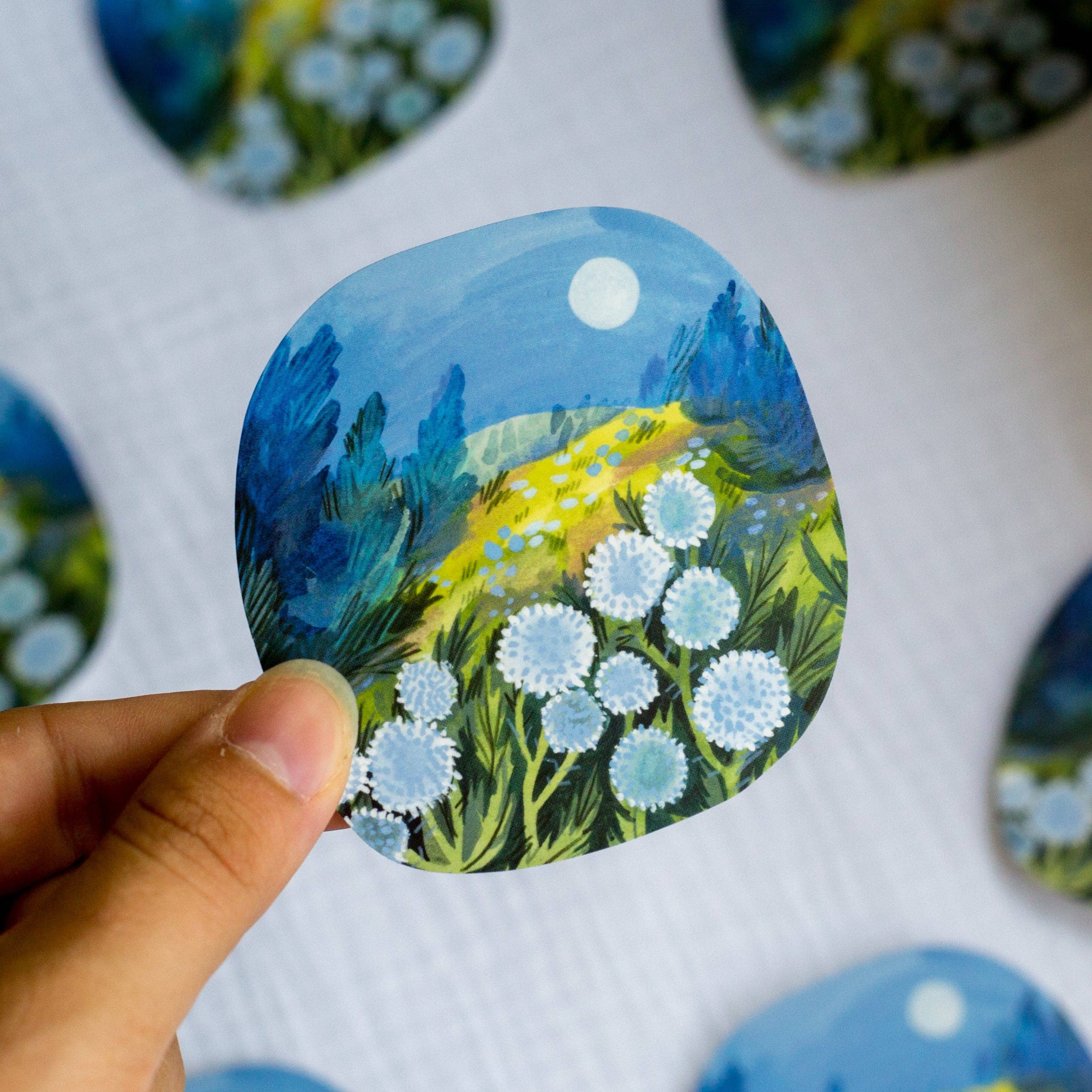 Midnight Meadow Vinyl Sticker