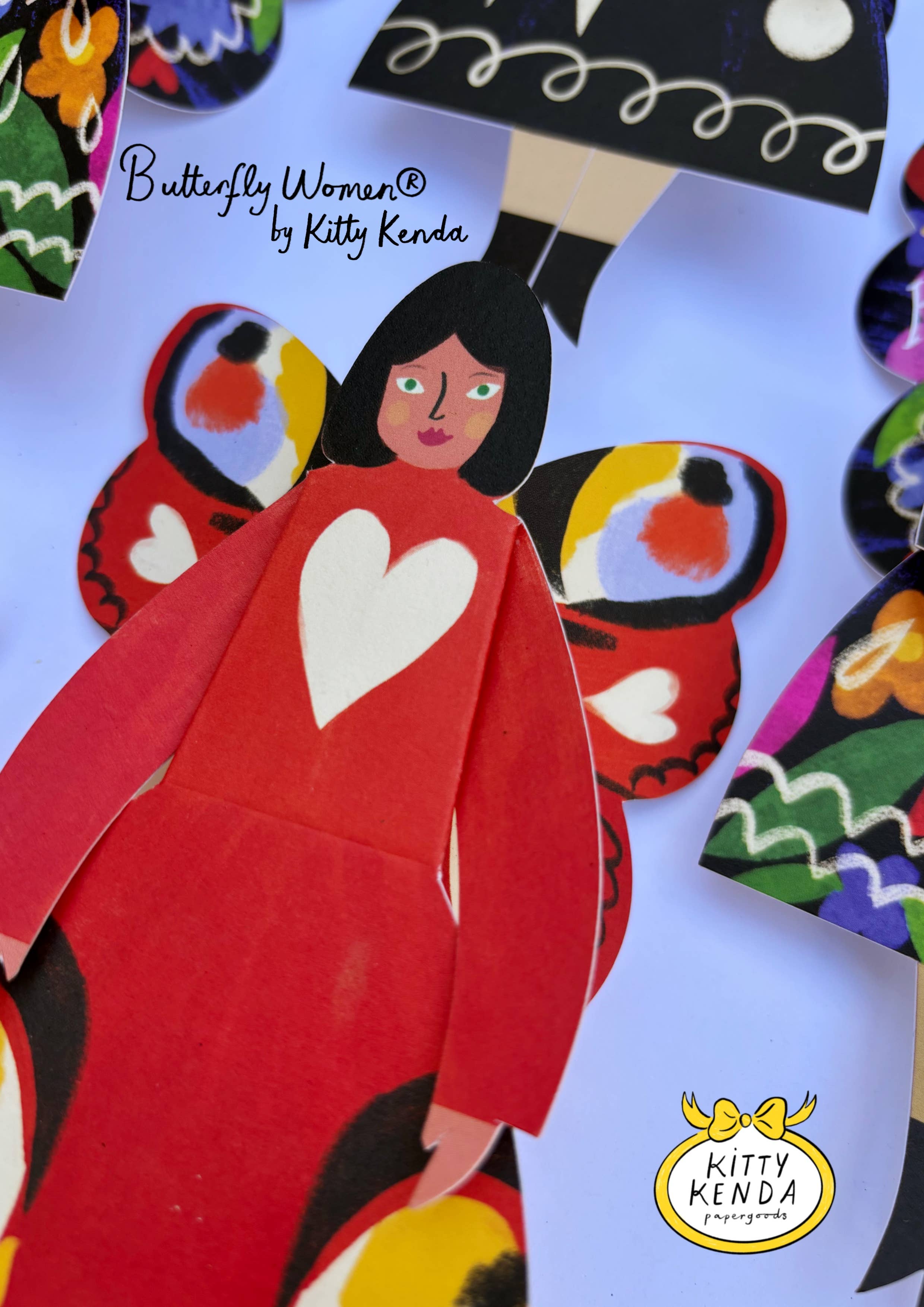 Peacock Butterfly Woman Card