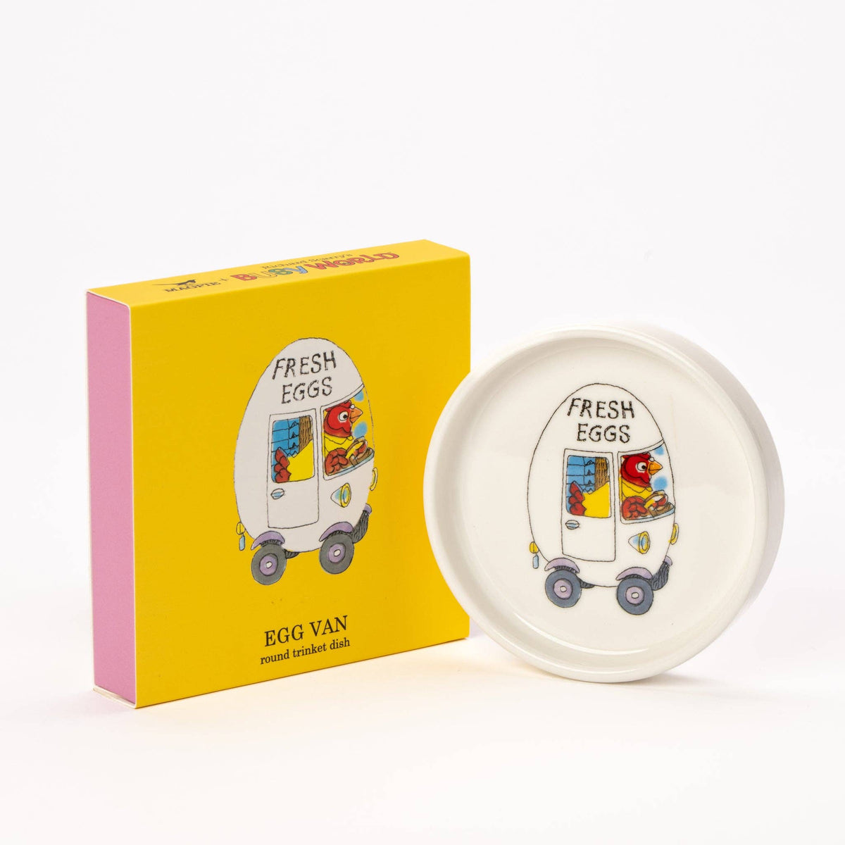 Richard Scarry Egg Van Round Trinket Dish