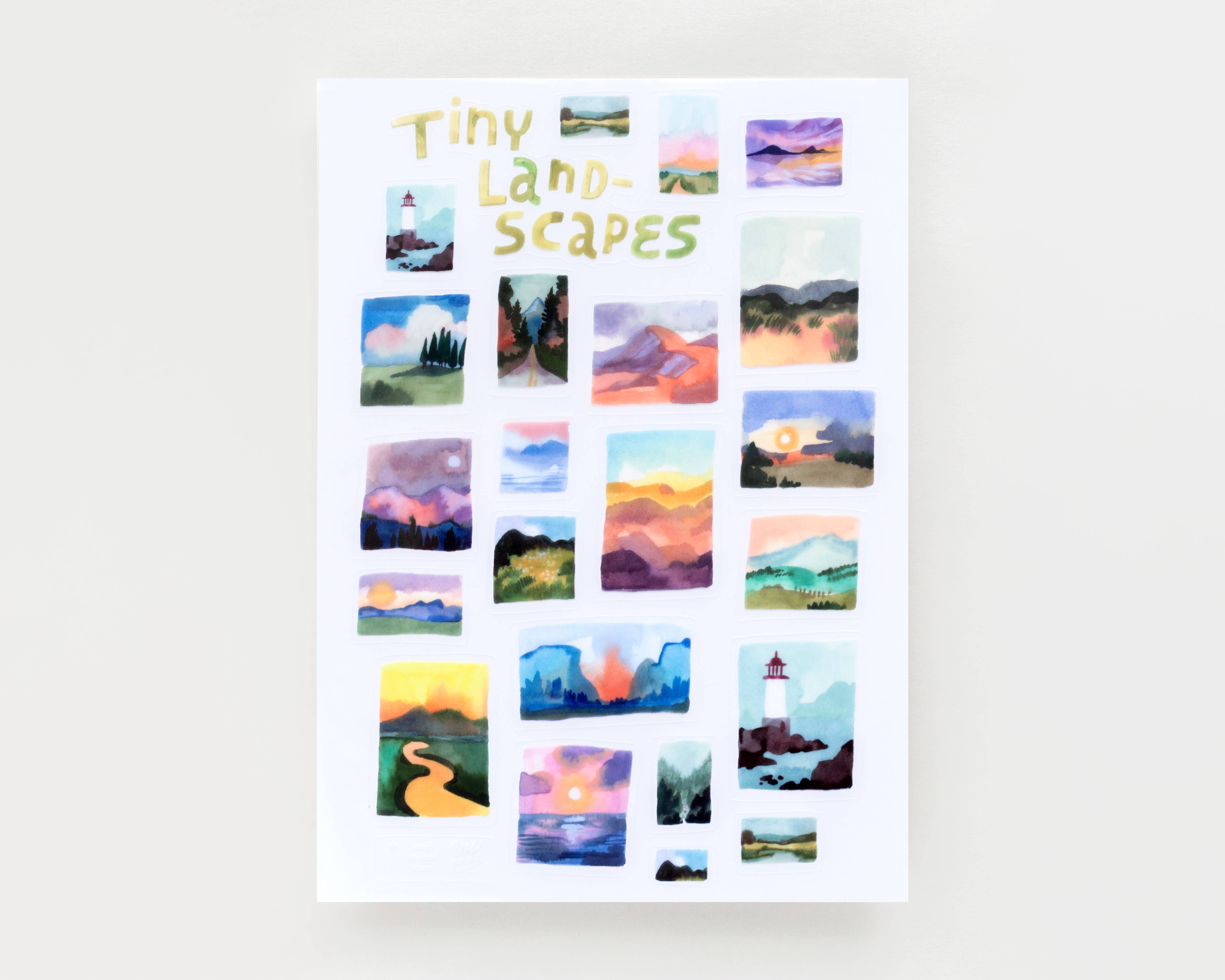 Tiny Landscapes Vinyl Sticker Sheet