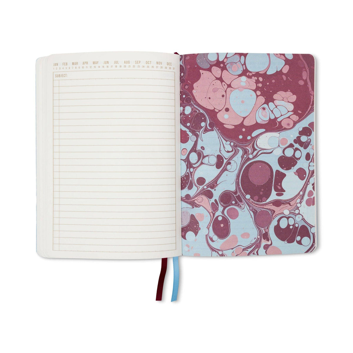 Ink Marble Soft Cover Journal - Burgundy Sky