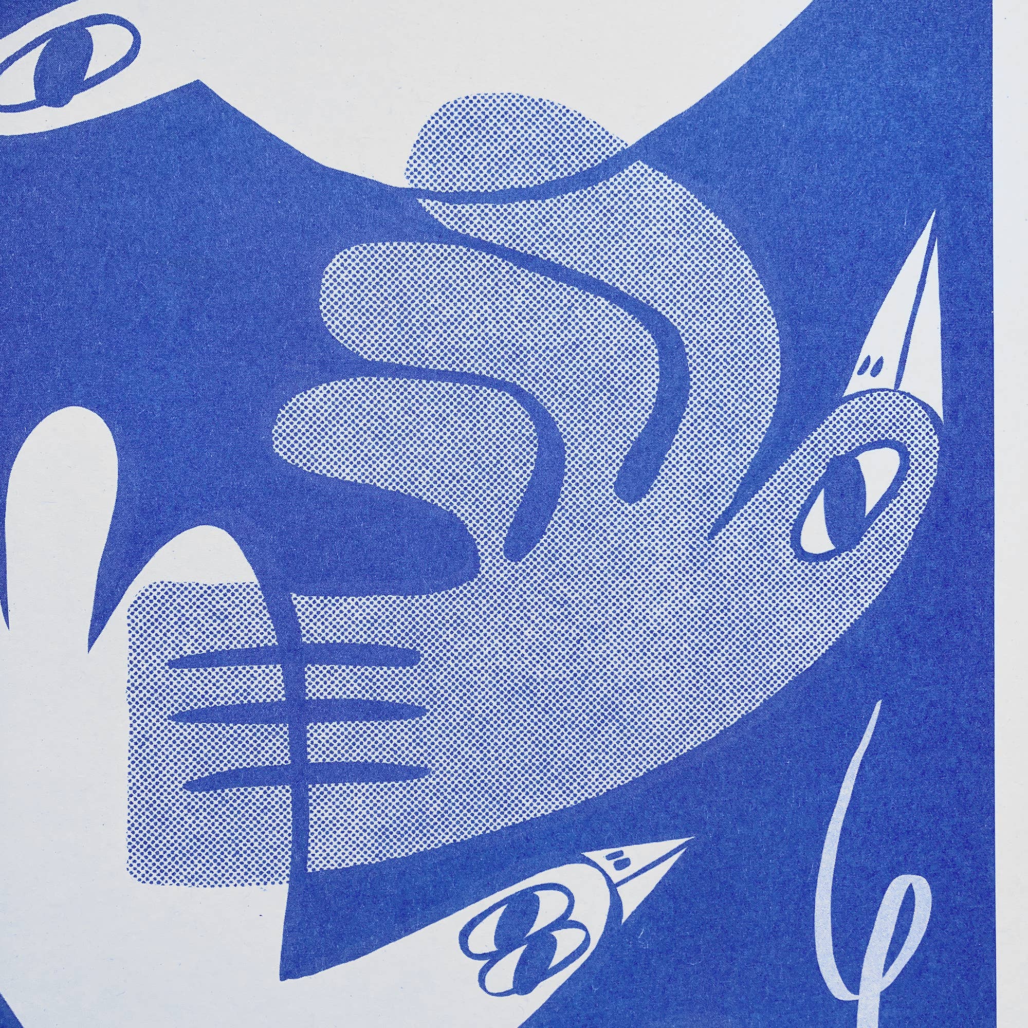 Flying Birds (Blue) A3 Riso Print