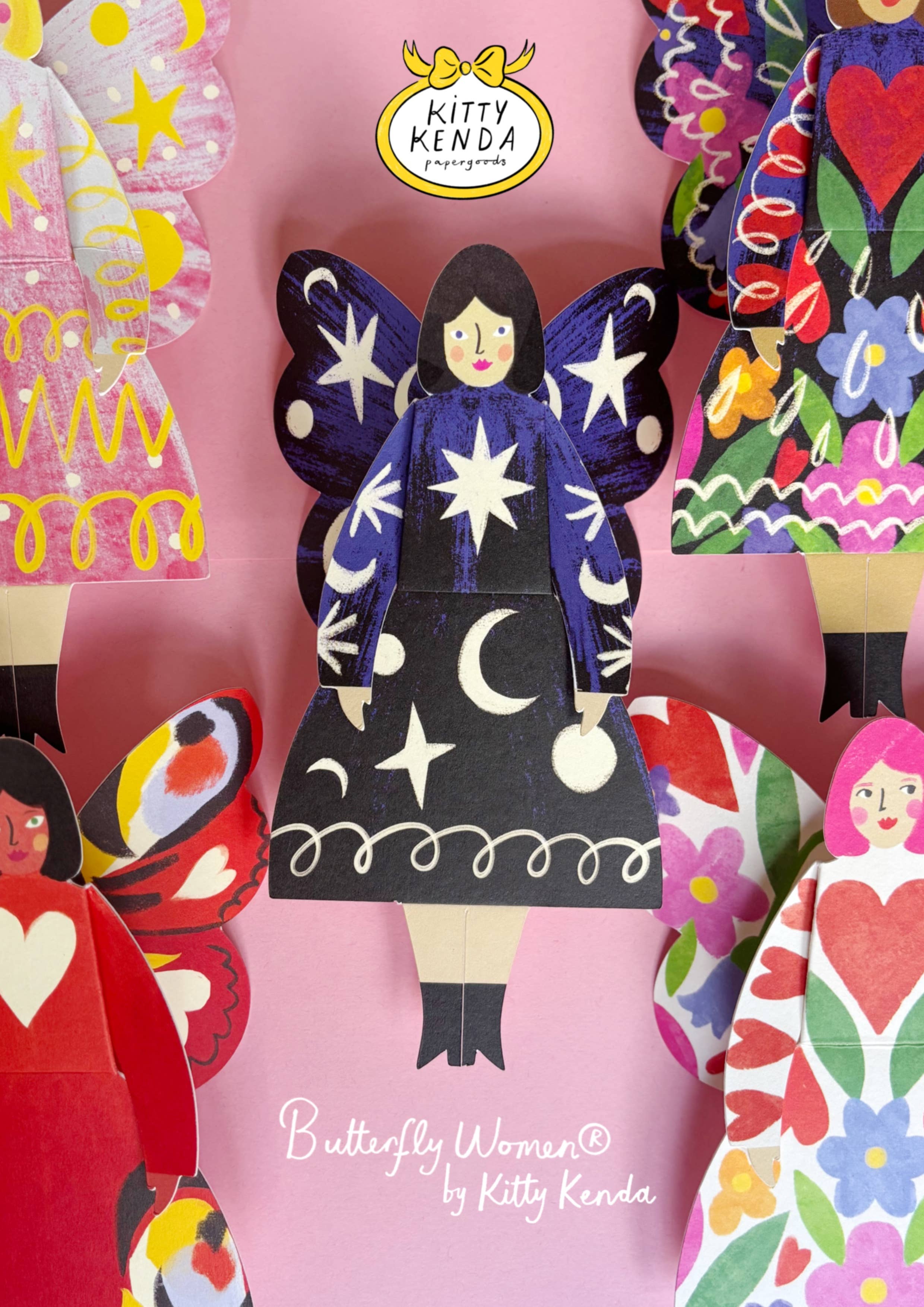 Cosmic Butterfly Woman Card