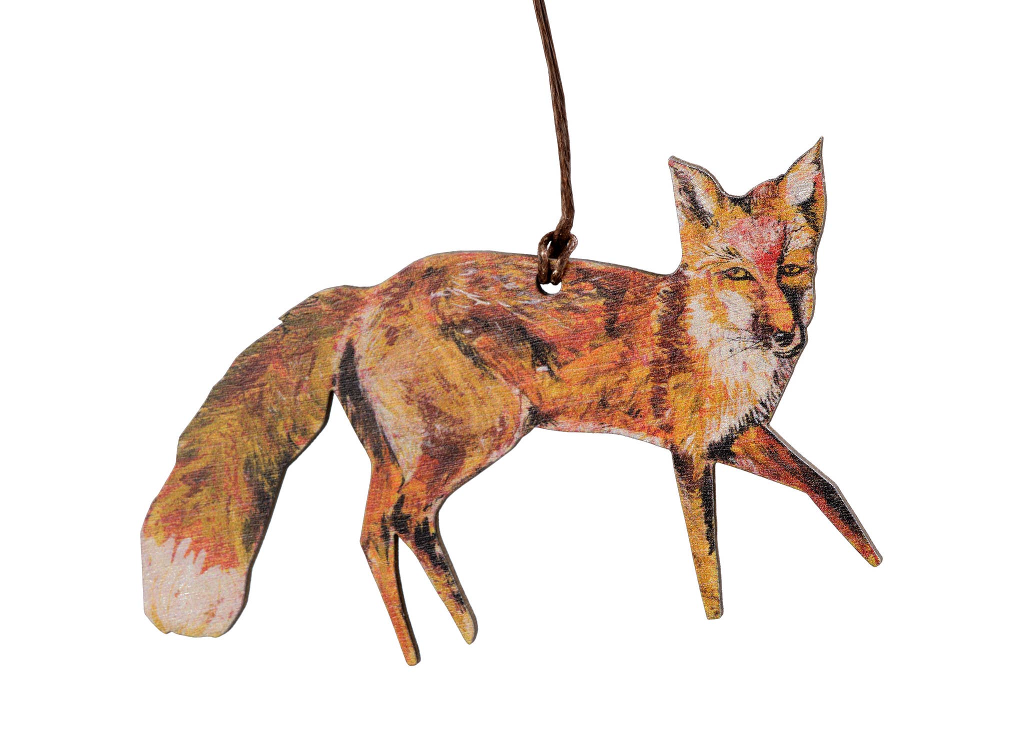Winter Fox Birch Plywood Decoration