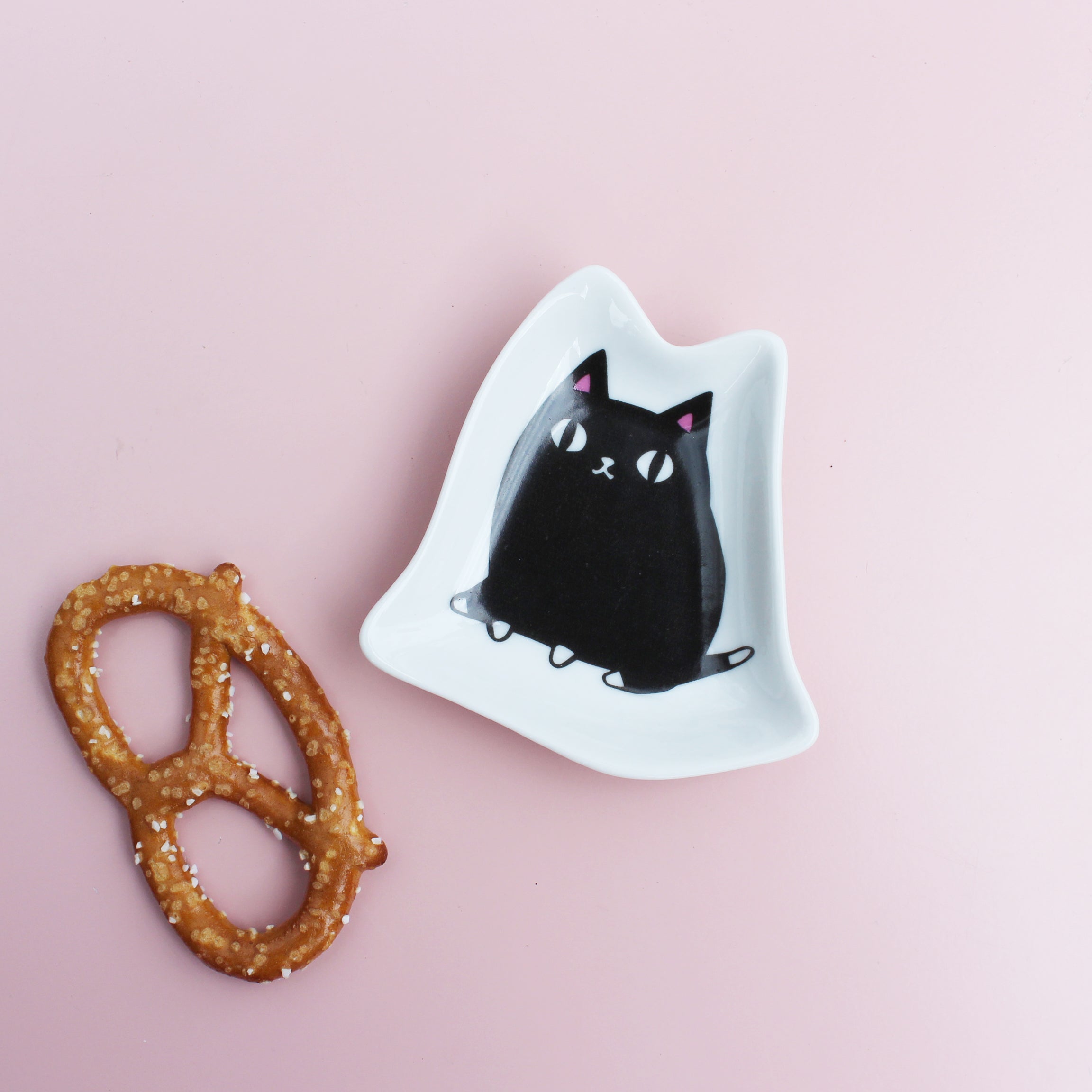 Black Shaped Cat Trinket Dish