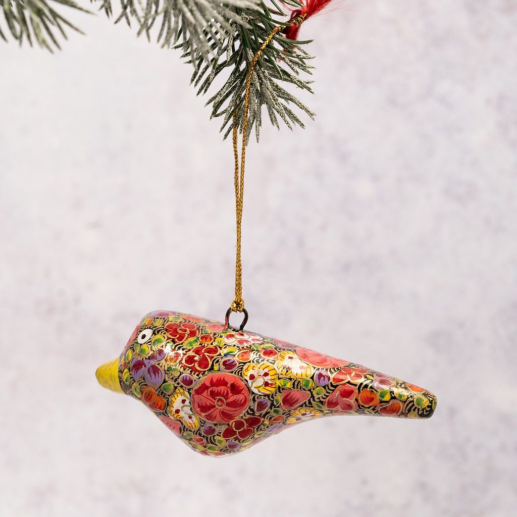Floral Hanging Bird Decoration
