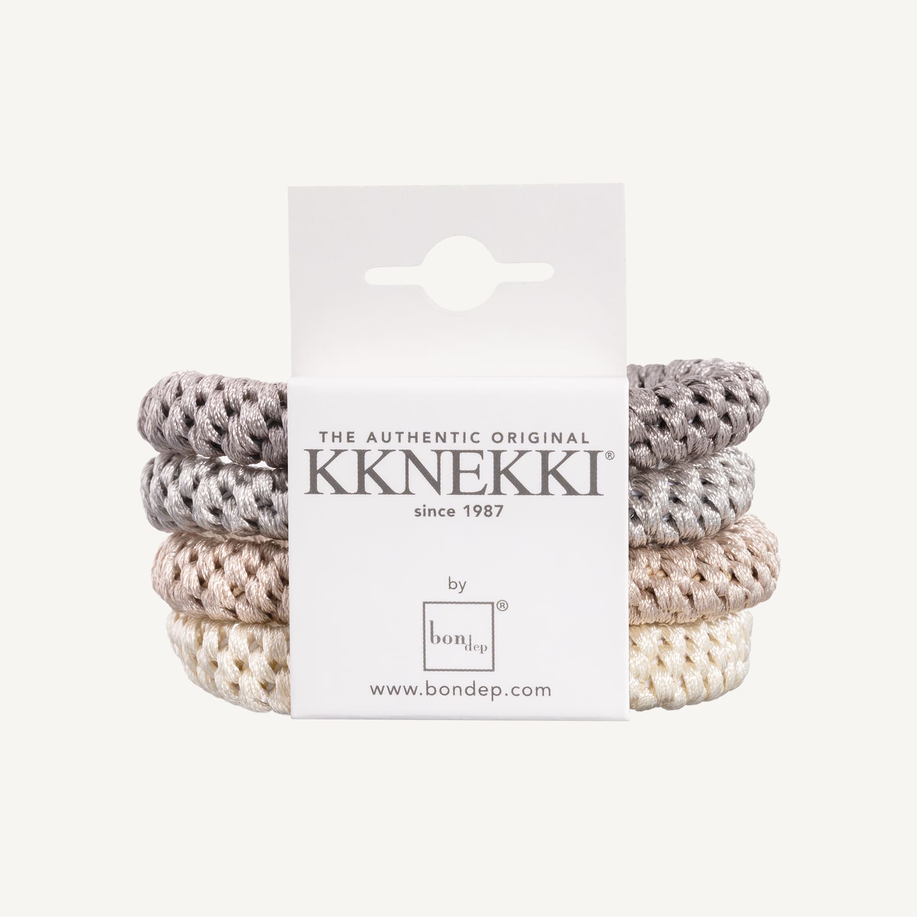Set Of 4 Pale Neutrals Kknekki Hair Ties