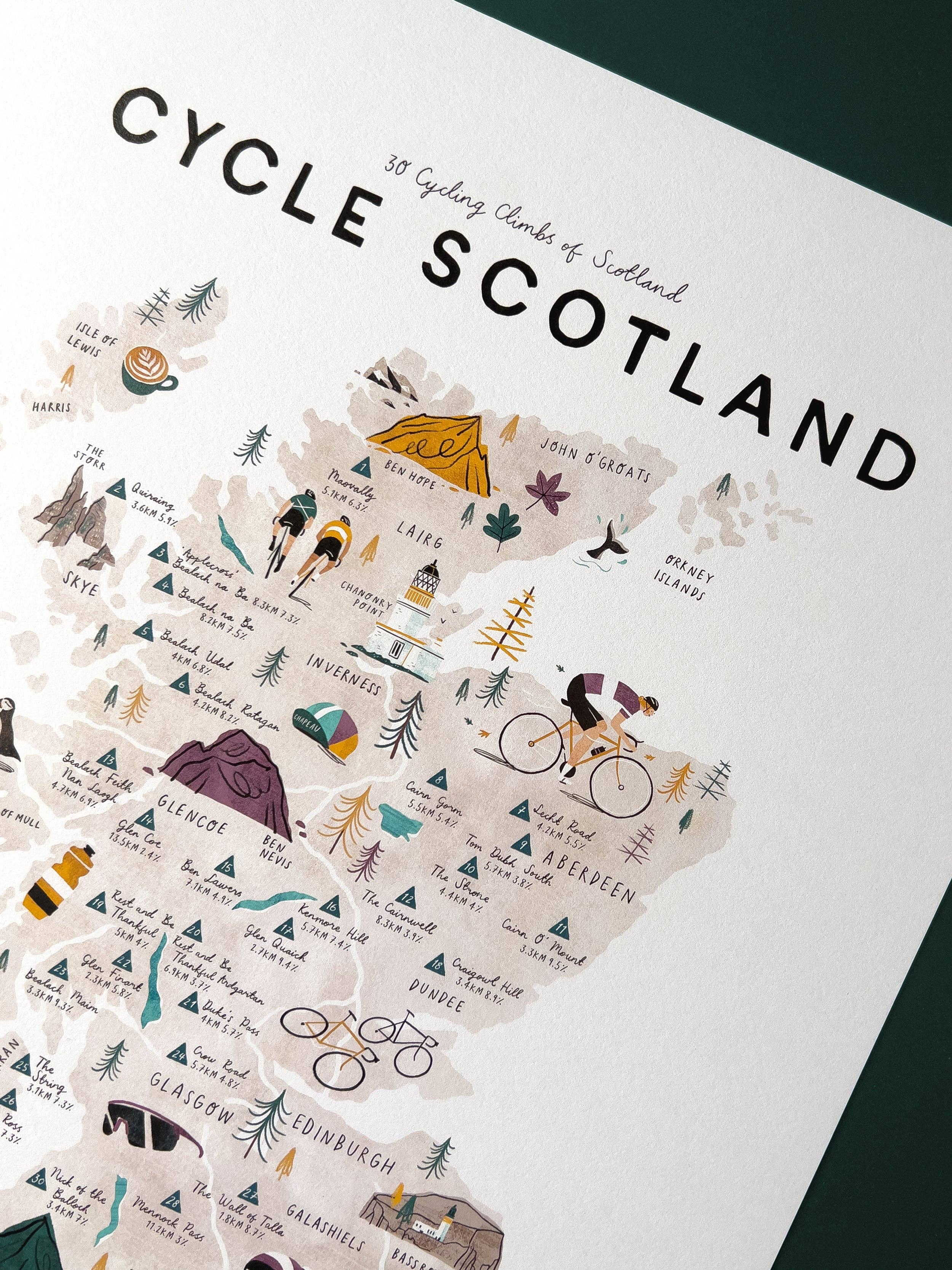 Cycle Scotland A3 Map Checklist