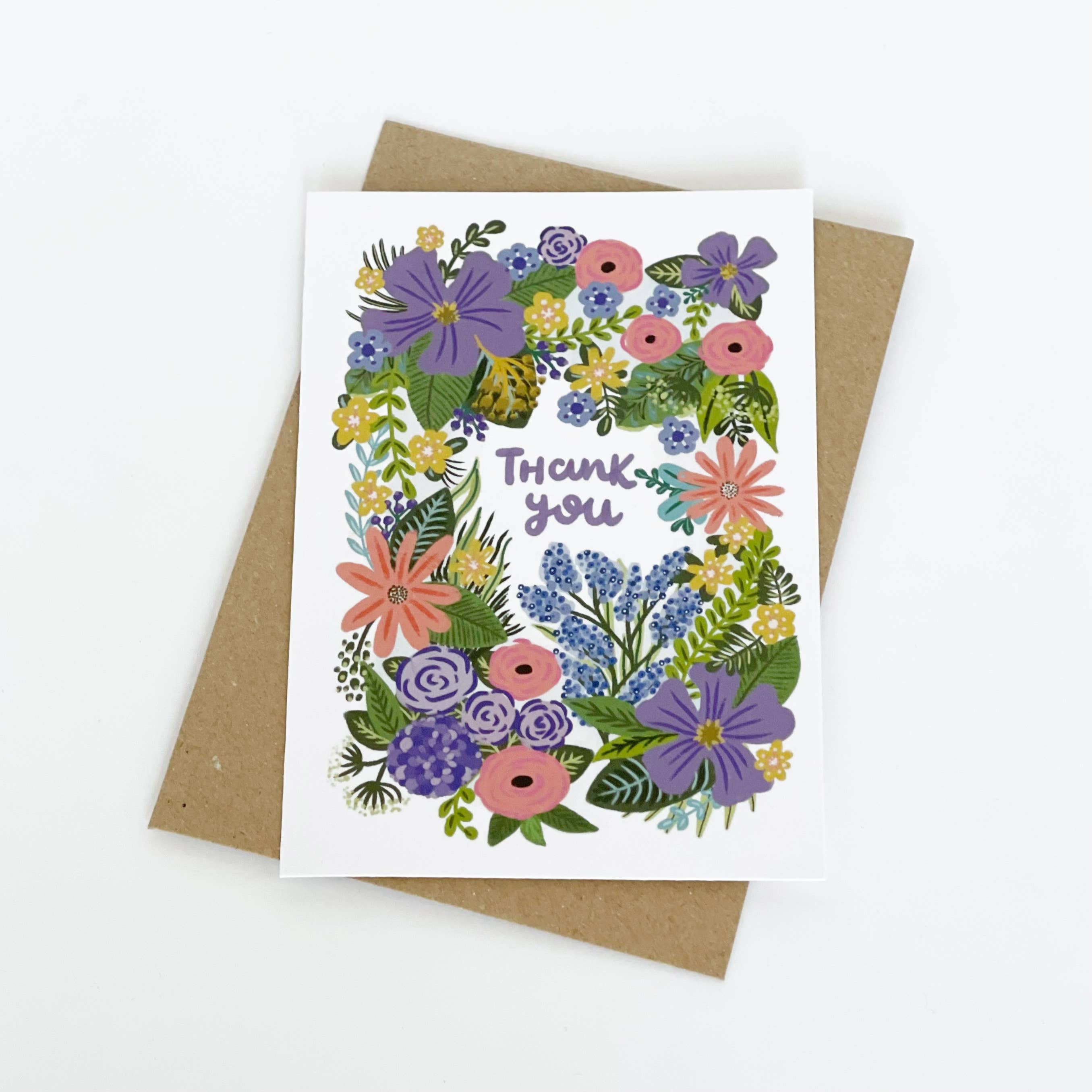 Lilac Flowers Thank You Card