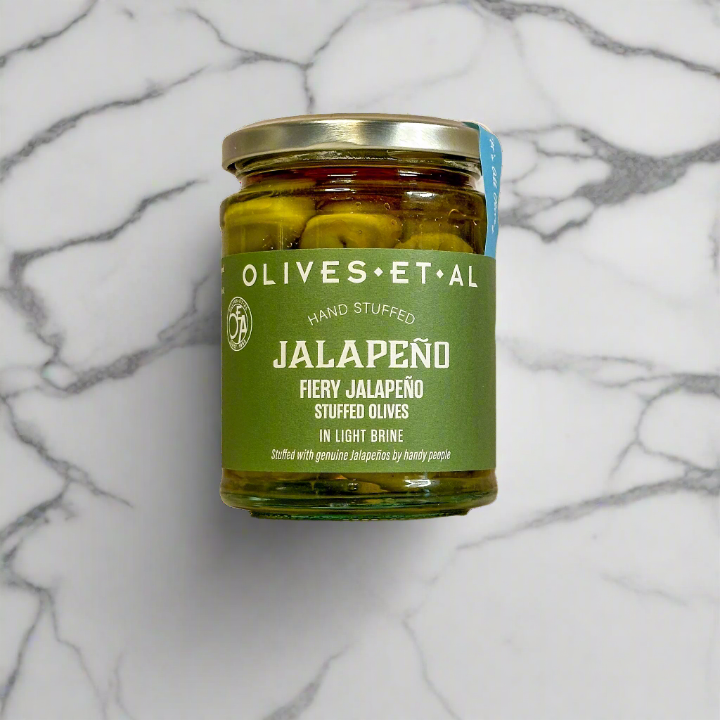 Fiery-ish Jalapeno Stuffed Olives