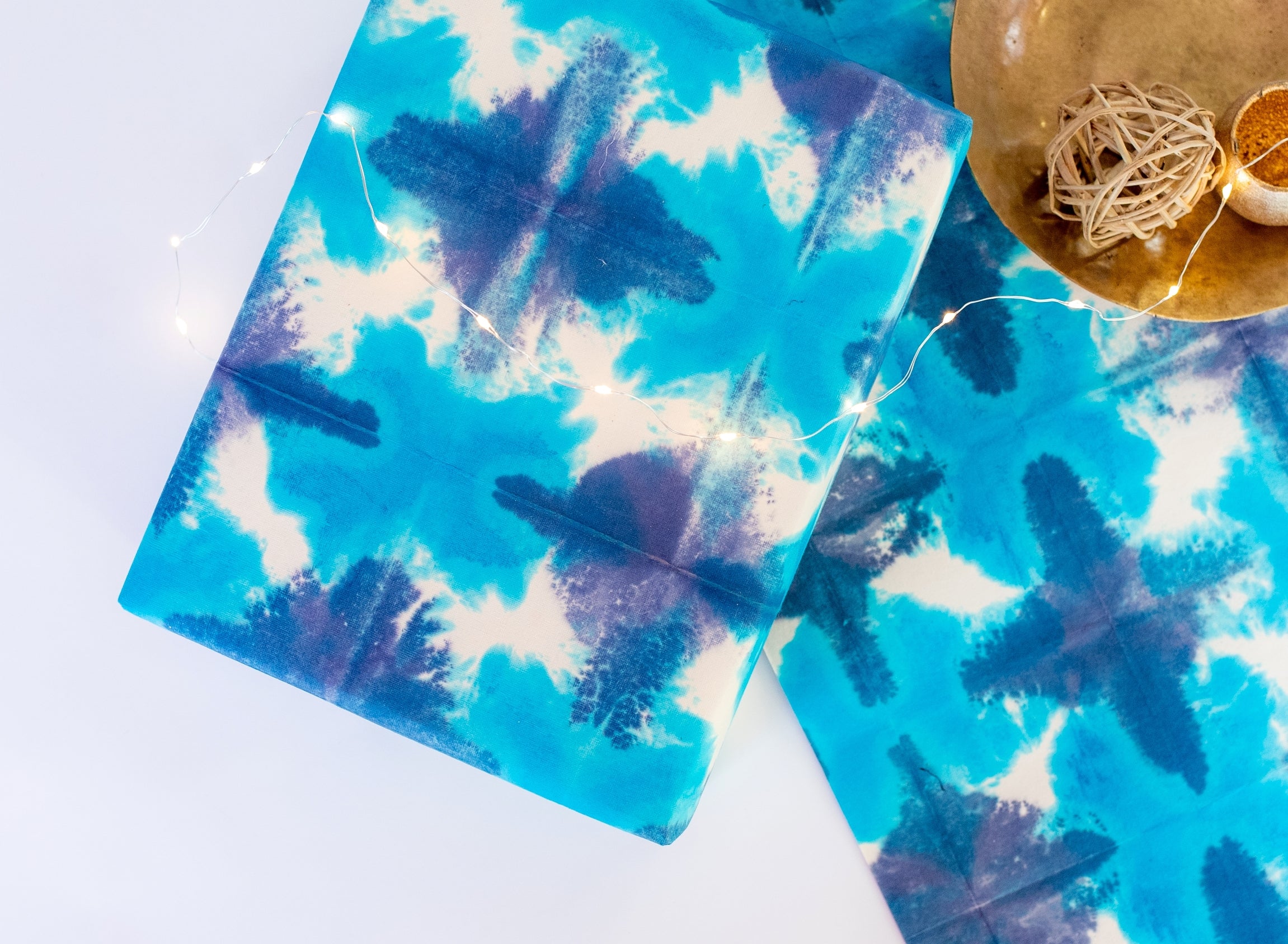 Blues Handmade Tie Dyed Paper