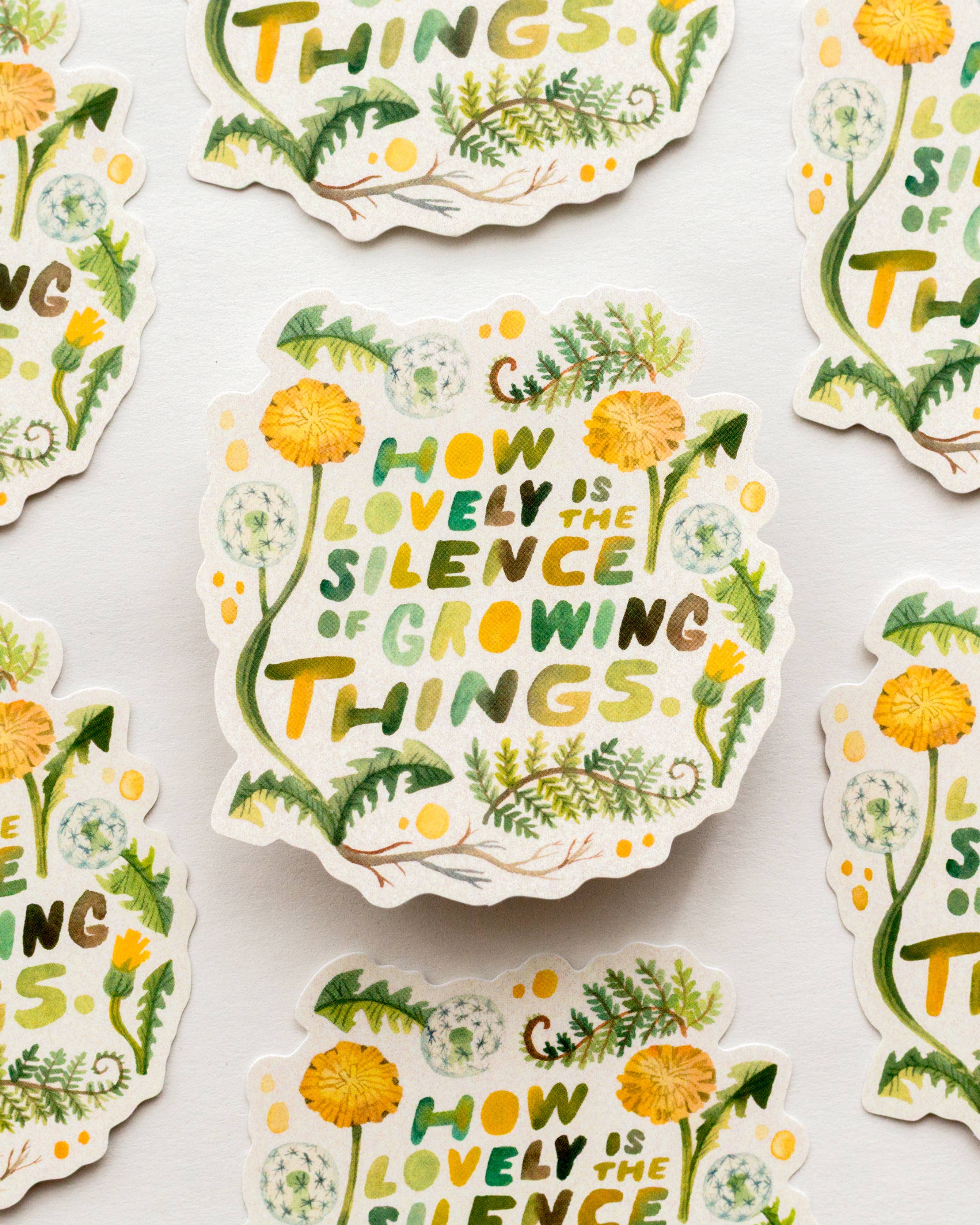 The Silence Of Growing Things Vinyl Sticker