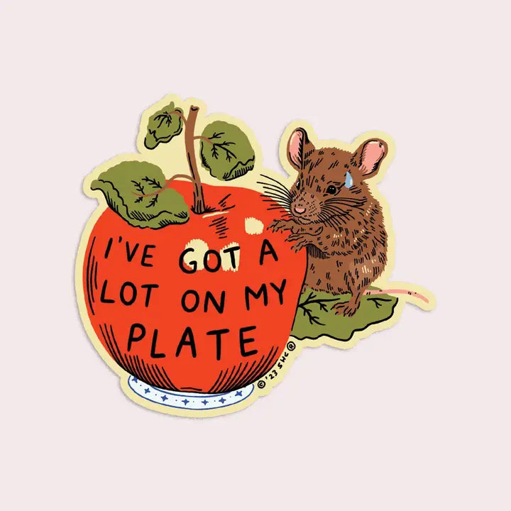 A Lot On My Plate Vinyl Sticker