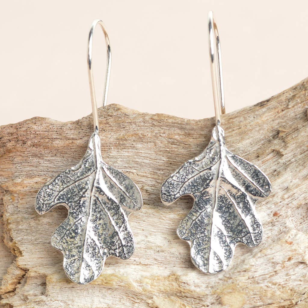 Oak Leaf Drop Earrings