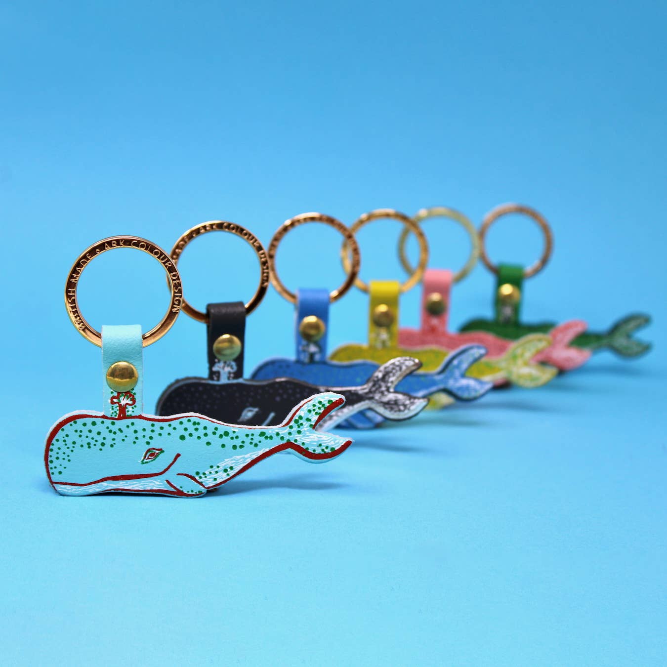 Humpback Whale Key Fob - Cornflower
