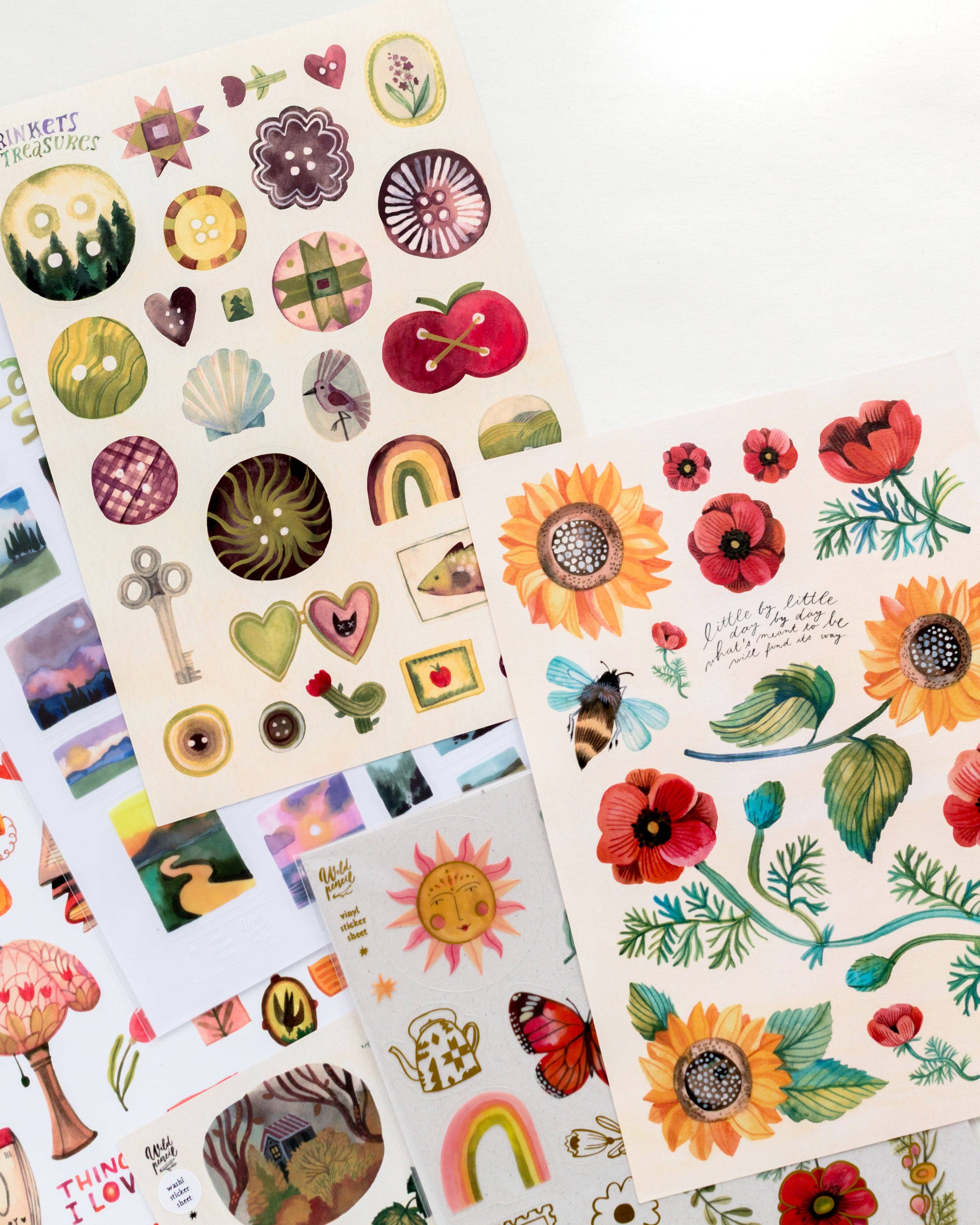 Tiny Landscapes Vinyl Sticker Sheet