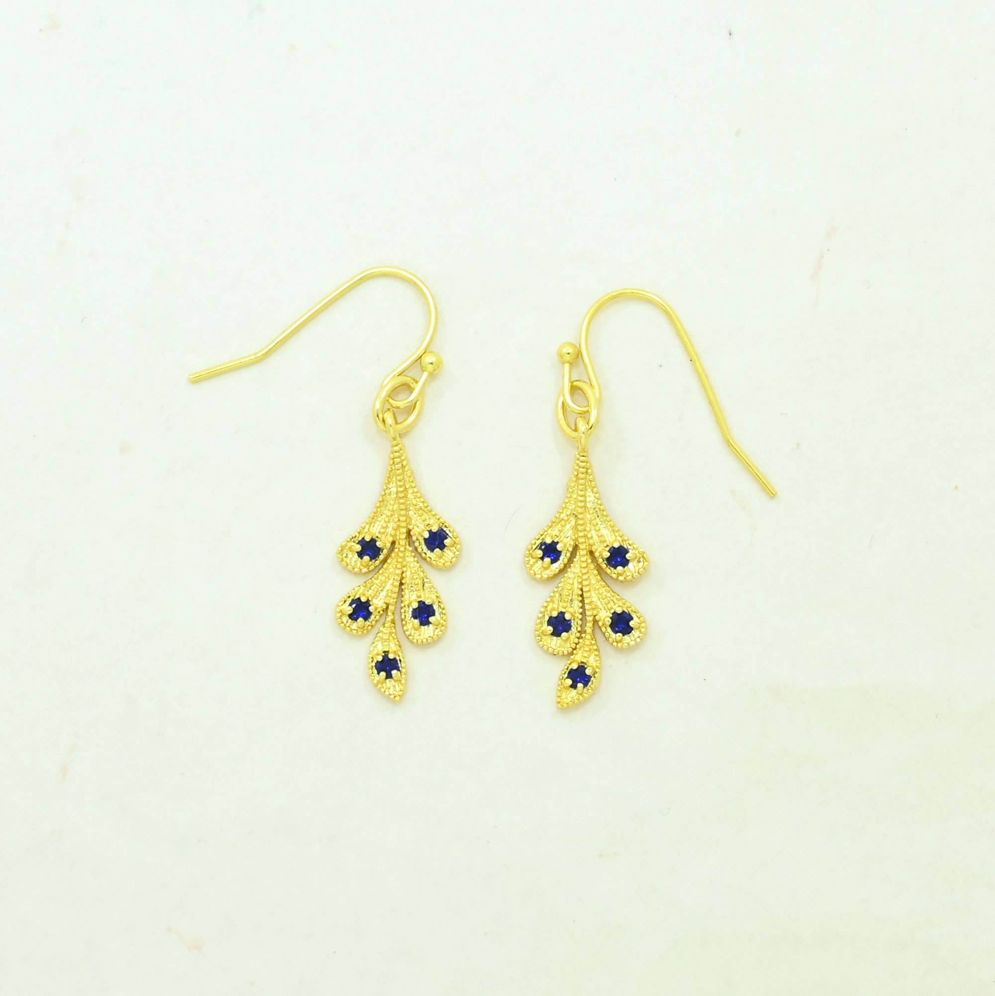 Kehlani Earring Gold Plated - Blue Sapphire