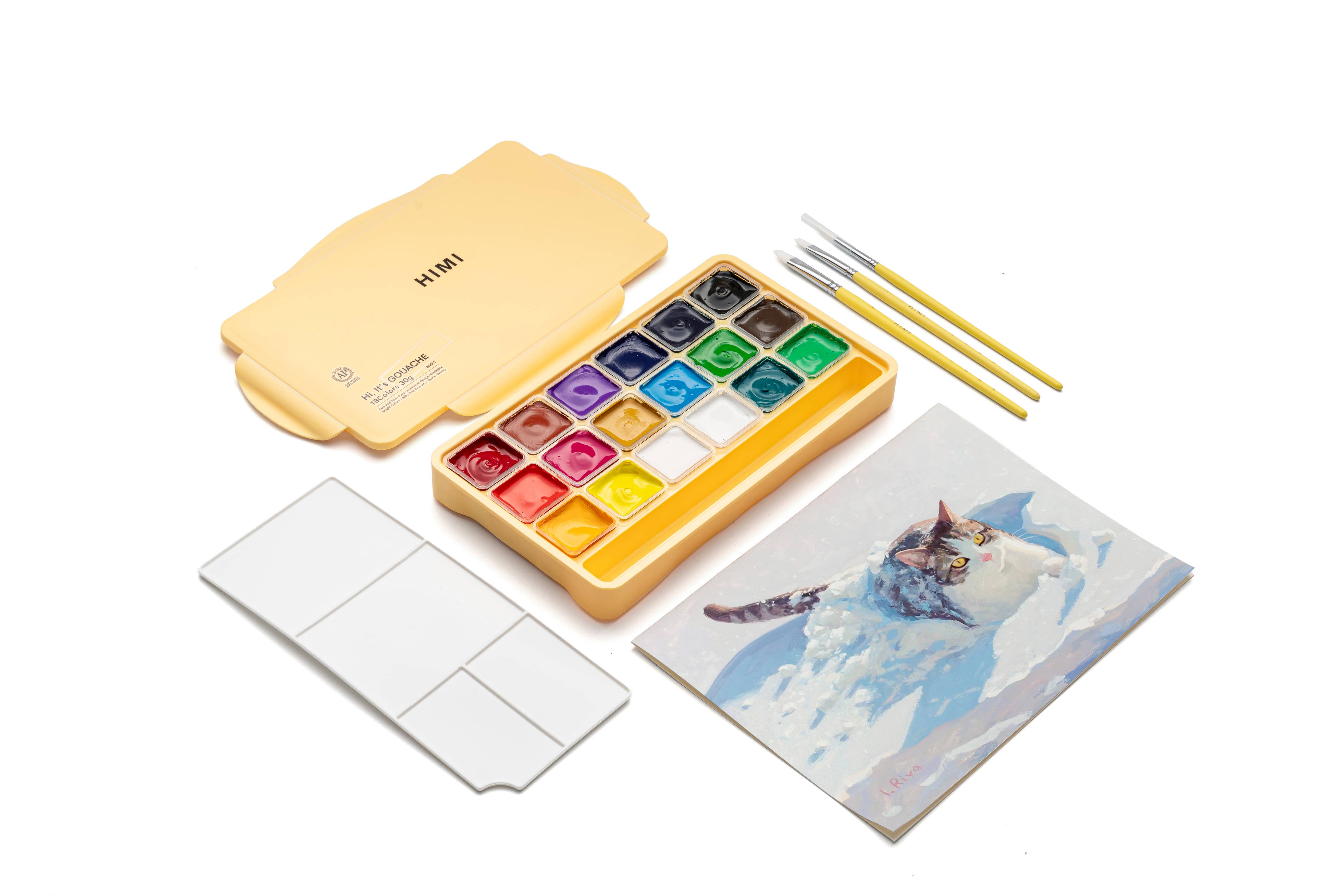 Jelly Cup Gouache Paint Set (18 Colours)