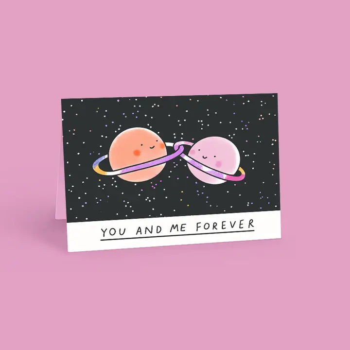 You & Me Forever Planets Valentine’s Card