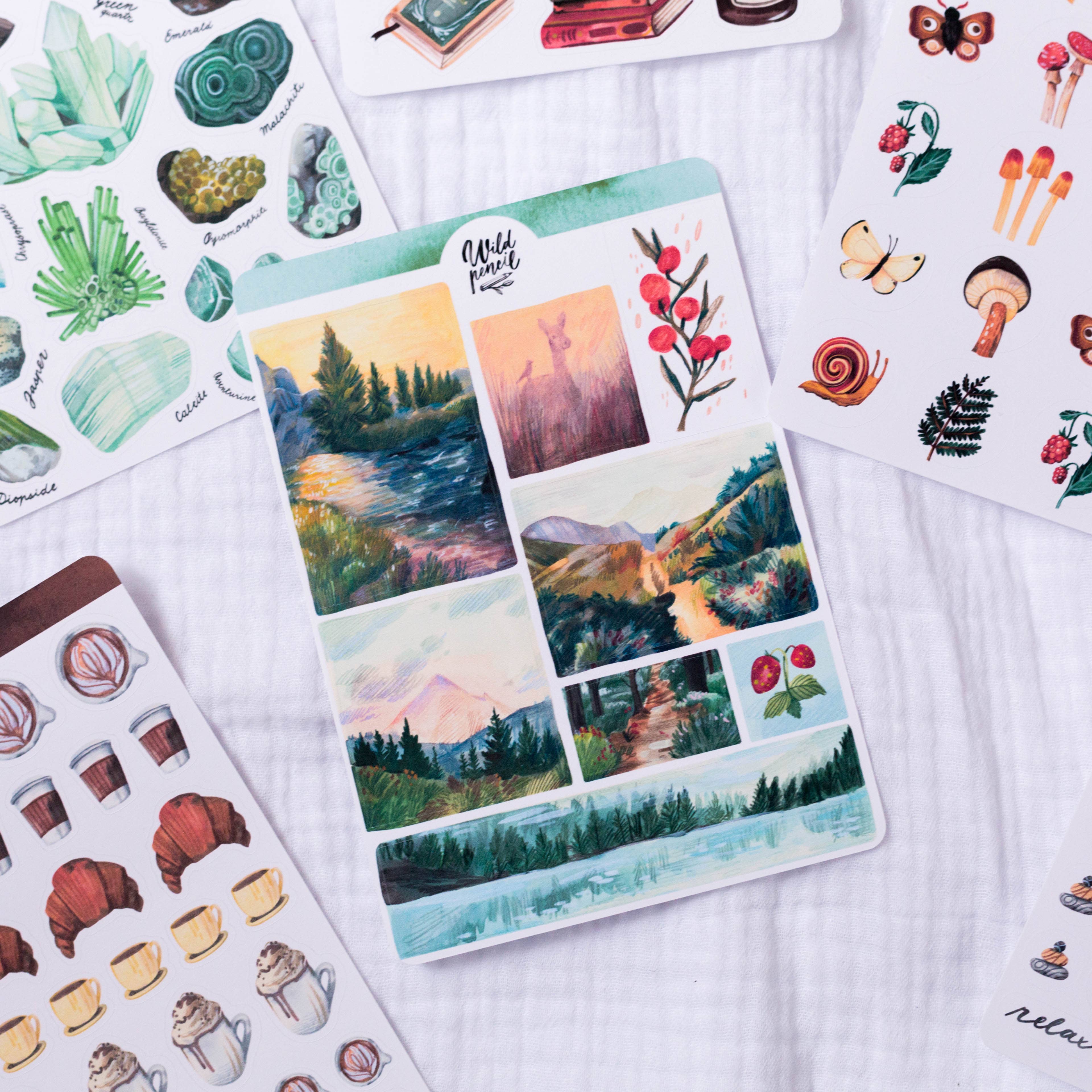 Forest Landscapes Sticker Sheet